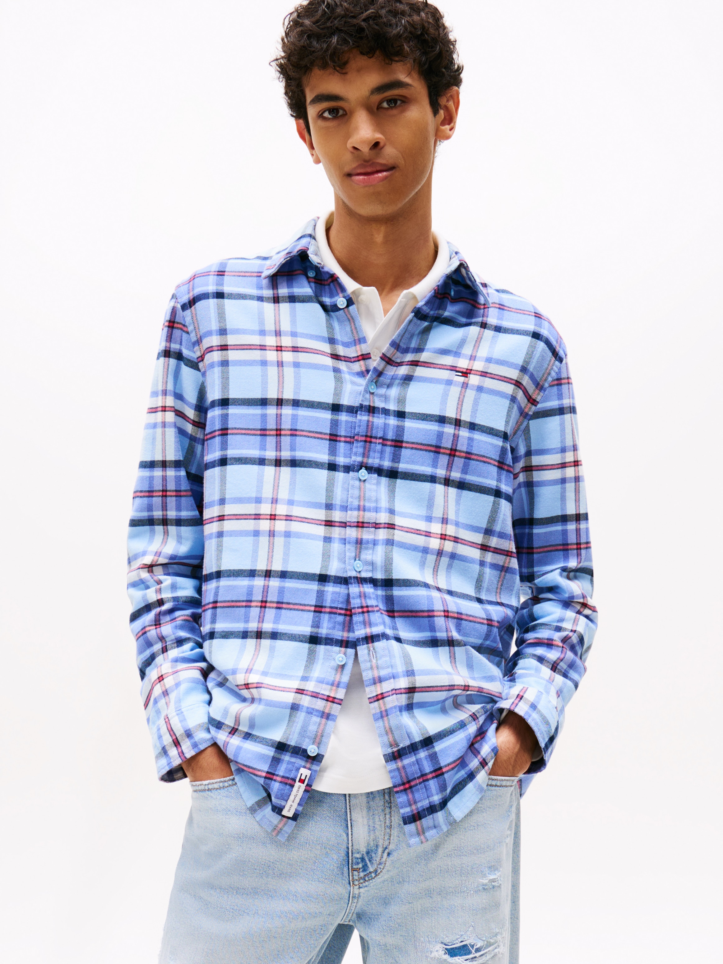 Tommy Jeans Flanellhemd "TJM REG FLANNEL CHECK SHIRT EXT", kariert, regular günstig online kaufen