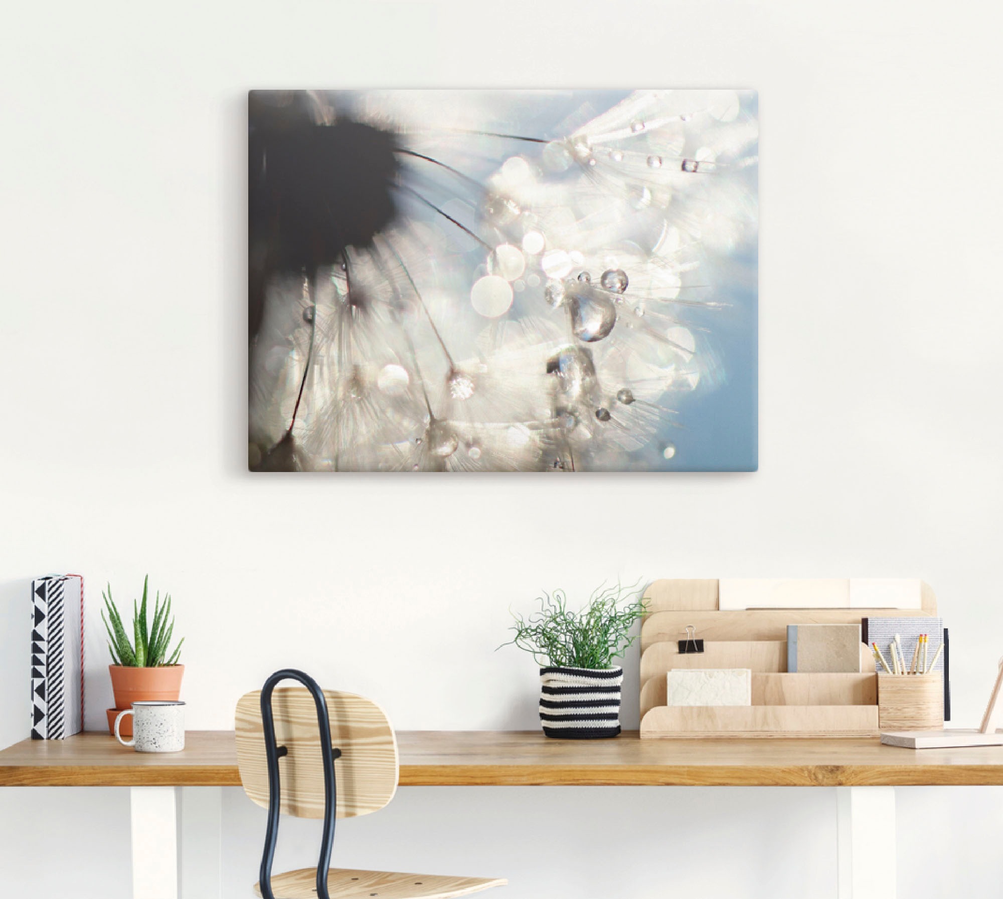 Artland Poster »Pusteblume Engelflügel«, Blumen, (1 St.), als Alubild, Leinwandbild, Wandaufkleber oder Poster in versch. Größen