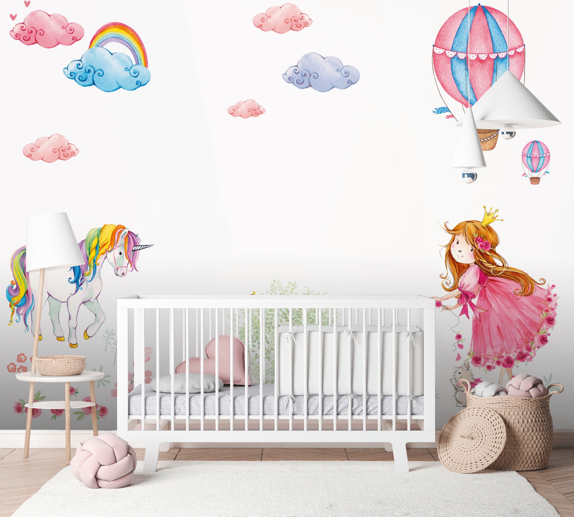 A.S. Création Vliestapete "Kinderzimmer Fototapete Einhorn Prinzessin Rosa" matt strukturiert