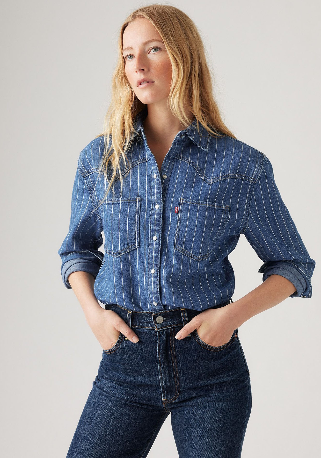 Levis Jeansbluse "TEODORA WESTERN SHIRT", mit Streifenmuster