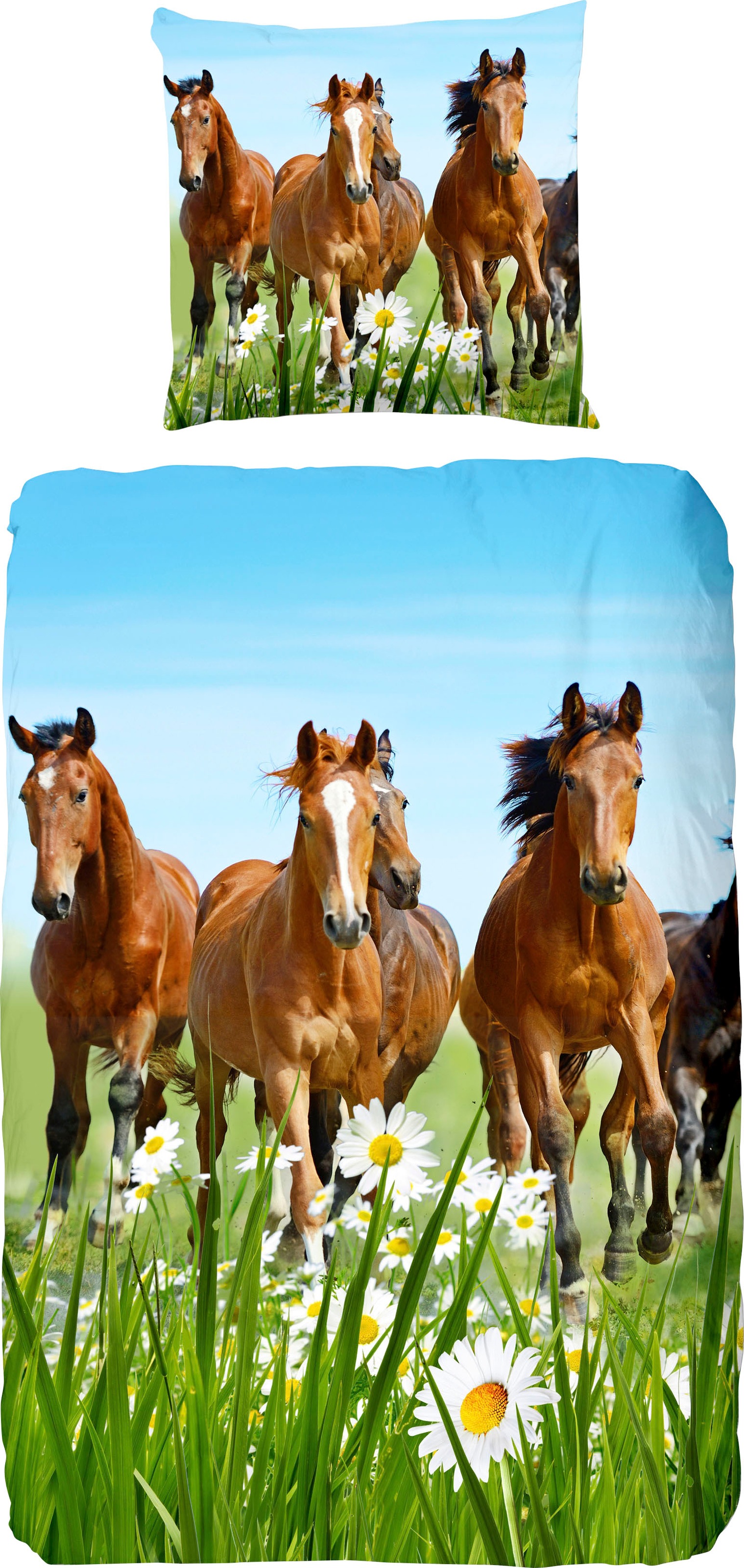 good morning Kinderbettwäsche »Horses«, (2 tlg.), 100% Baumwolle kaufen