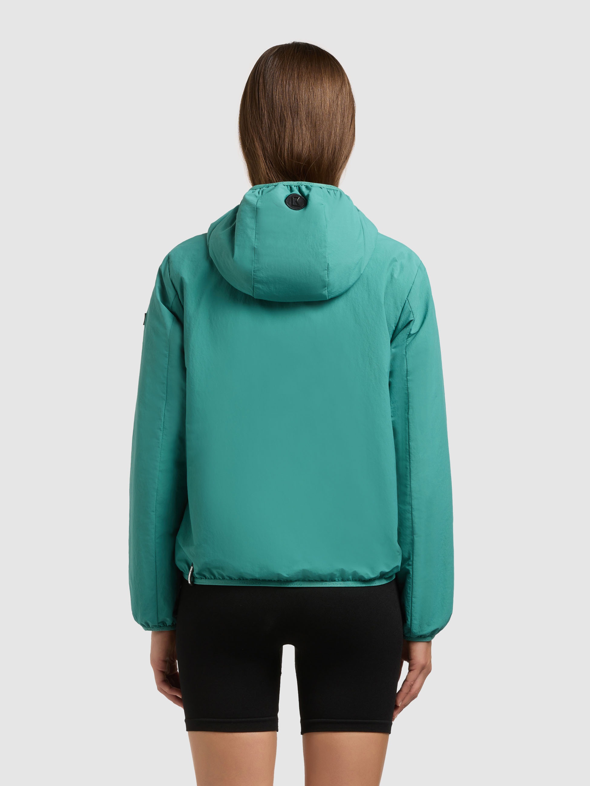 Blouson KHUJO "SHELLY2", Damen, Gr. M, north sea teal, Web, 100% Nylon, regular fit, eingesetzt elastischer Bund mit Gummizug, Jacken Blouson 3