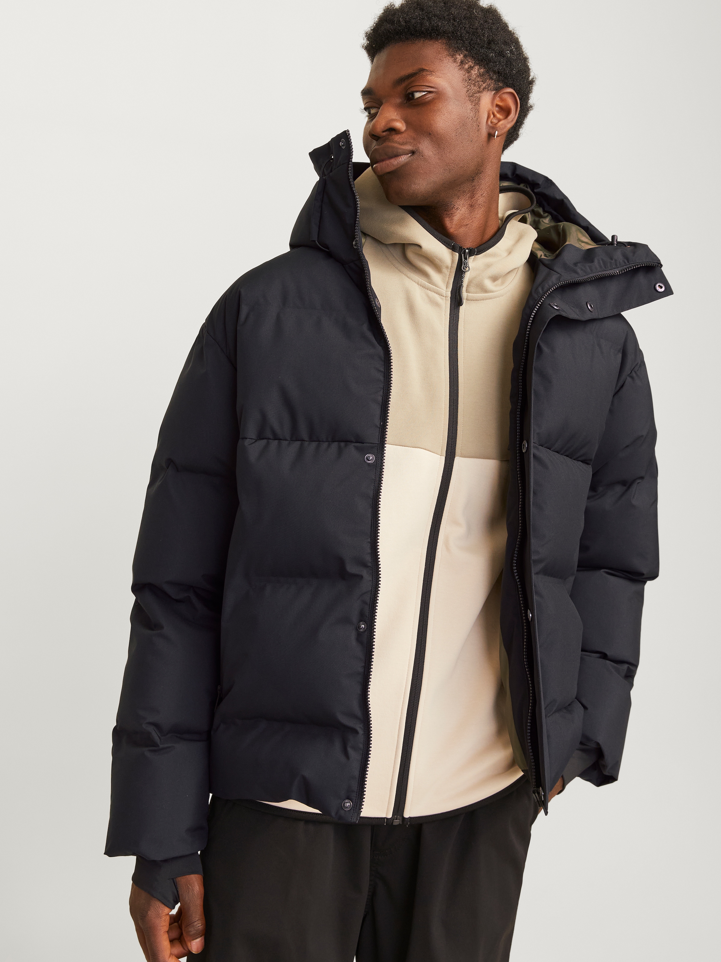 Jack & Jones Steppjacke »JCOALPHA PUFFER SN«, mit Kapuze