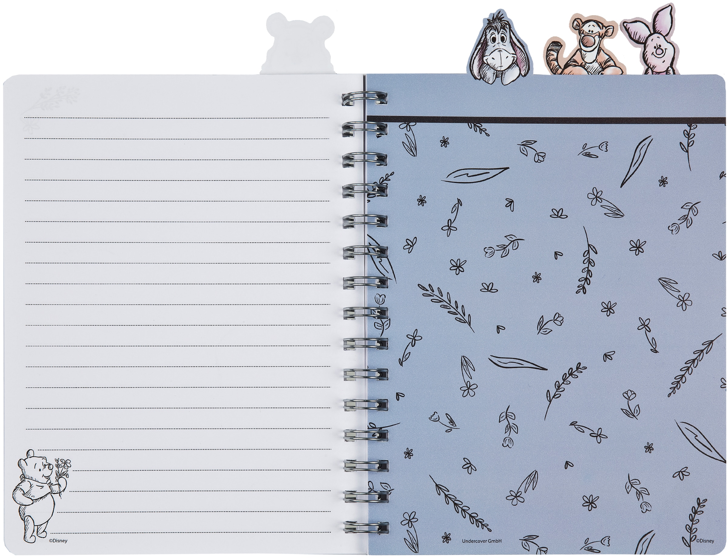 UNDERCOVER Kinderrucksack »Winnie Pooh« inkluisve Notizbuch A5 und Mäppchen