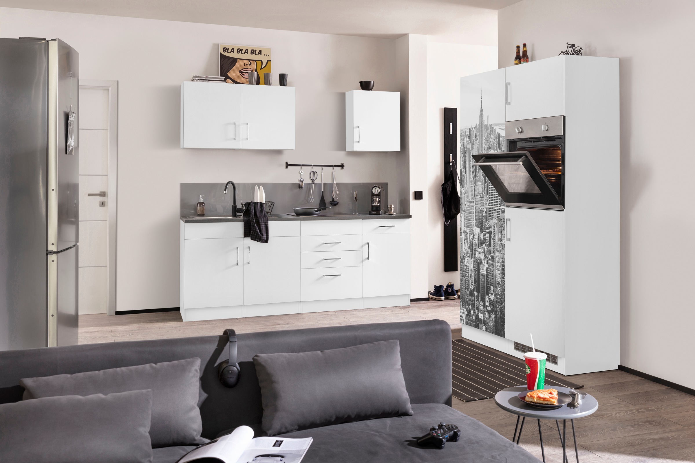 KOCHSTATION Küchenzeile »KS-Paris«, ohne E-Geräte, Breite 330 cm