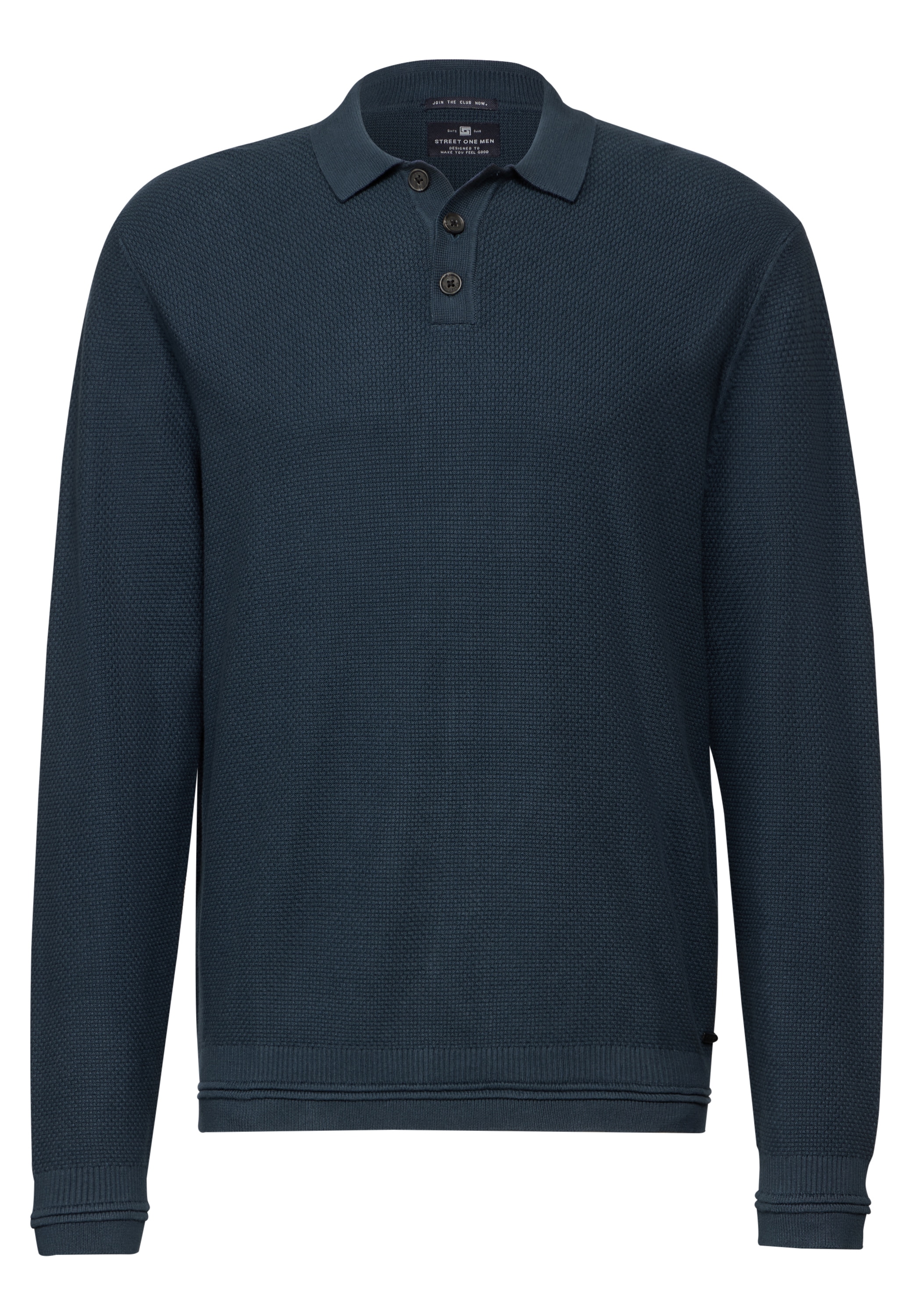 STREET ONE MEN Strickpullover, mit grober Struktur
