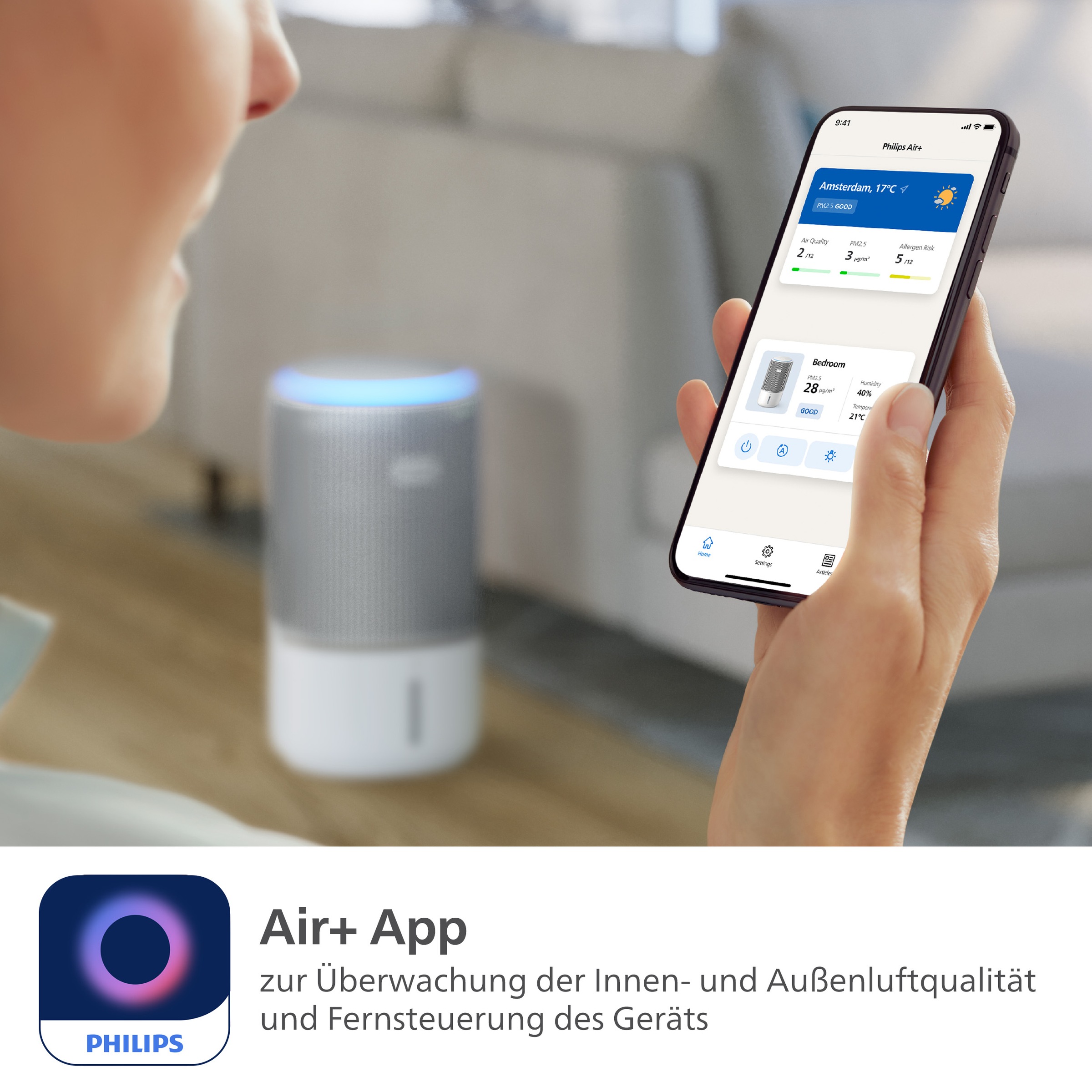 Philips Kombigerät Luftbefeuchter und -reiniger "AC3420/10 PureProtect Wate günstig online kaufen
