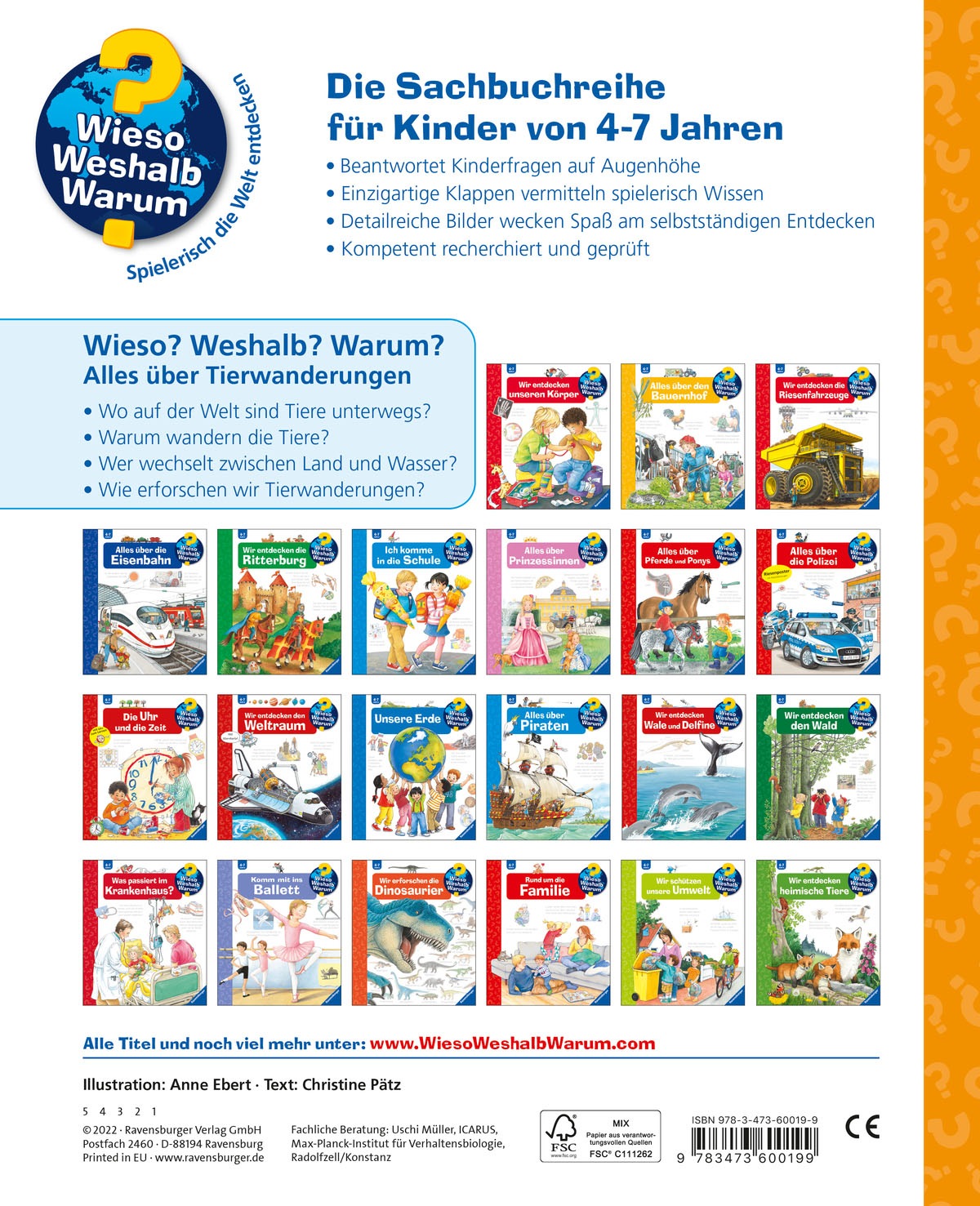 Ravensburger Buch »Wieso? Weshalb? Warum?, Band 37: Alles über Tierwanderungen«, Made in Europe