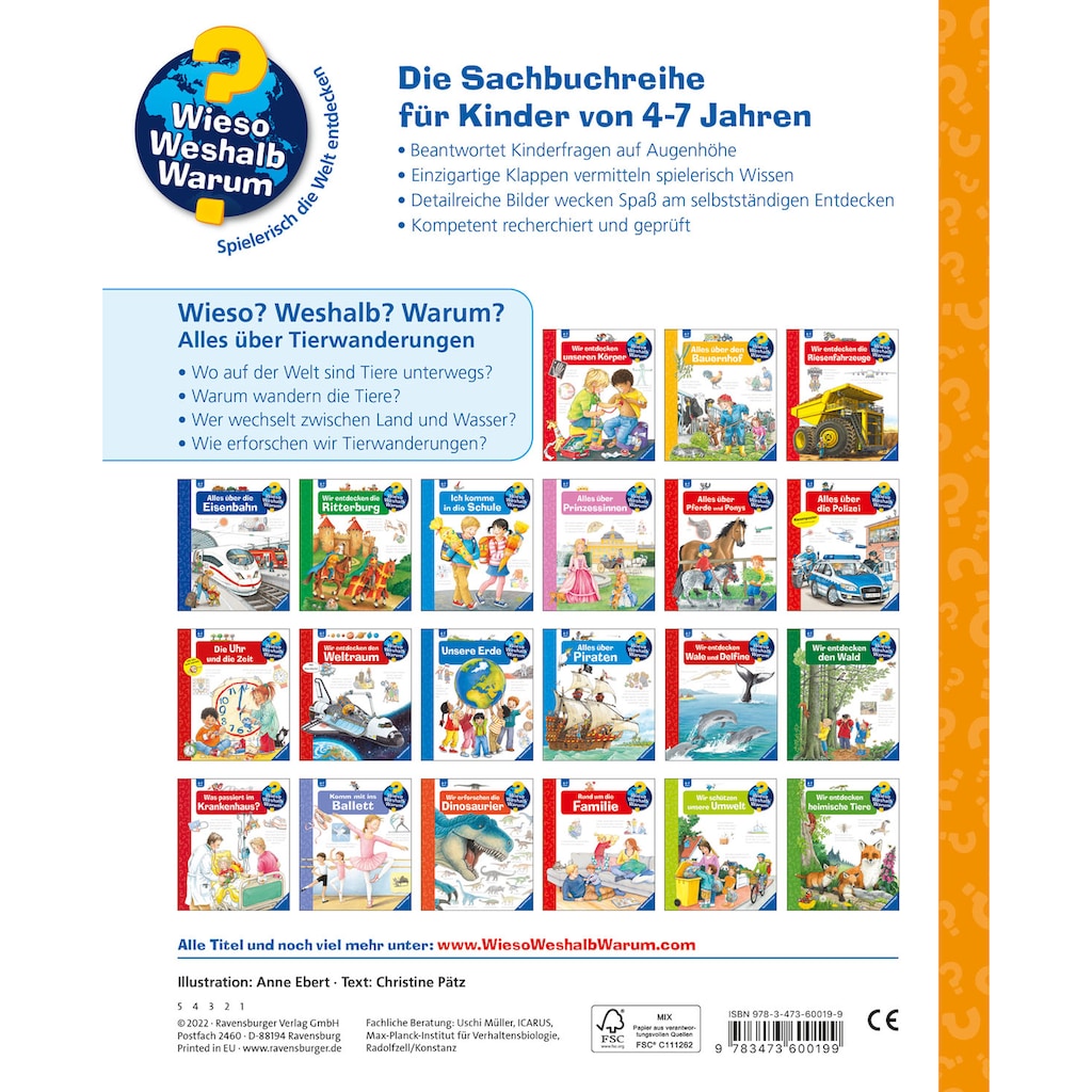 Ravensburger Buch »Wieso? Weshalb? Warum?, Band 37: Alles über Tierwanderungen«