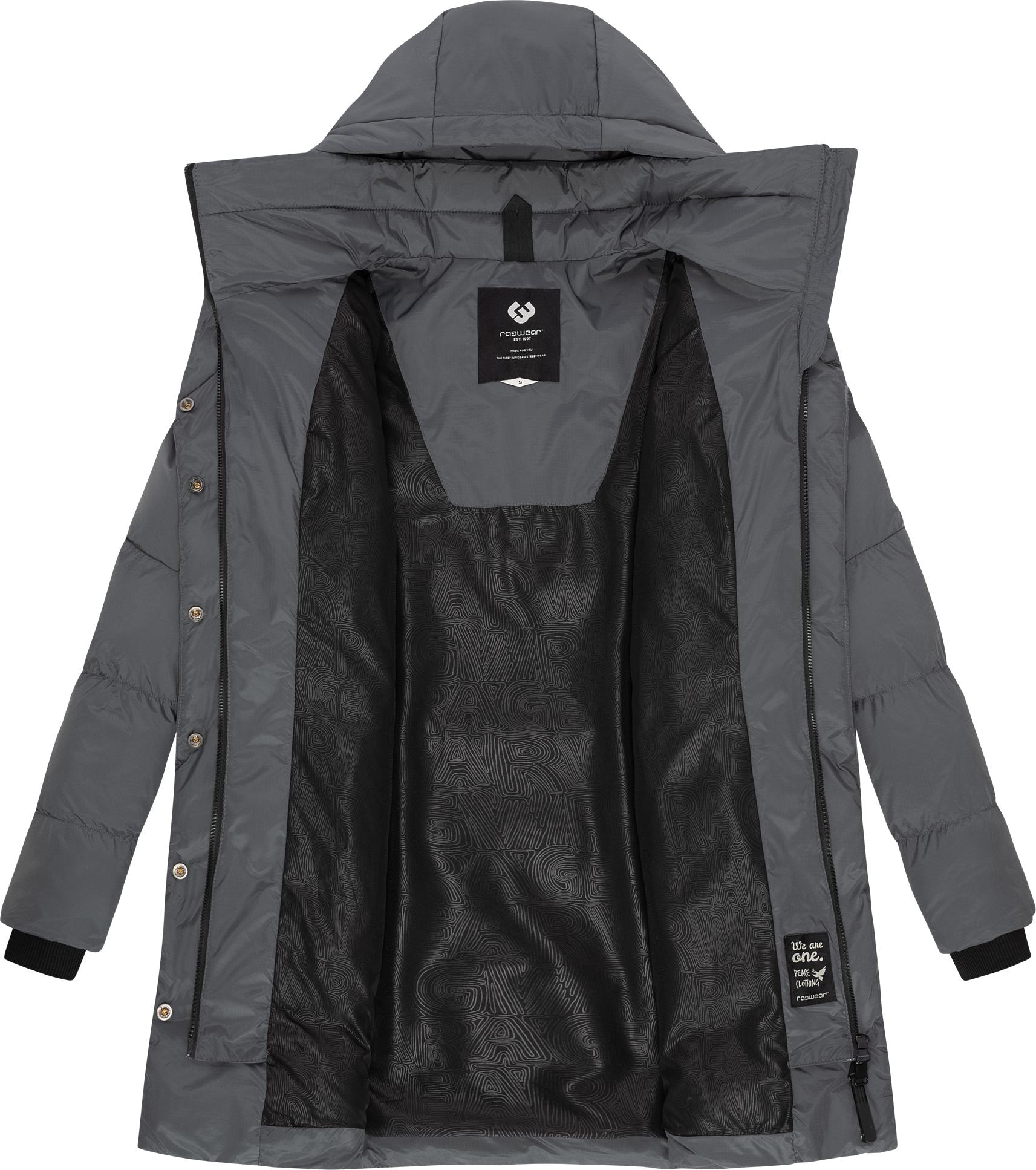 Ragwear Kurzmantel »Niara«, stylischer, gesteppter Wintermantel mit gefütterter Kapuze