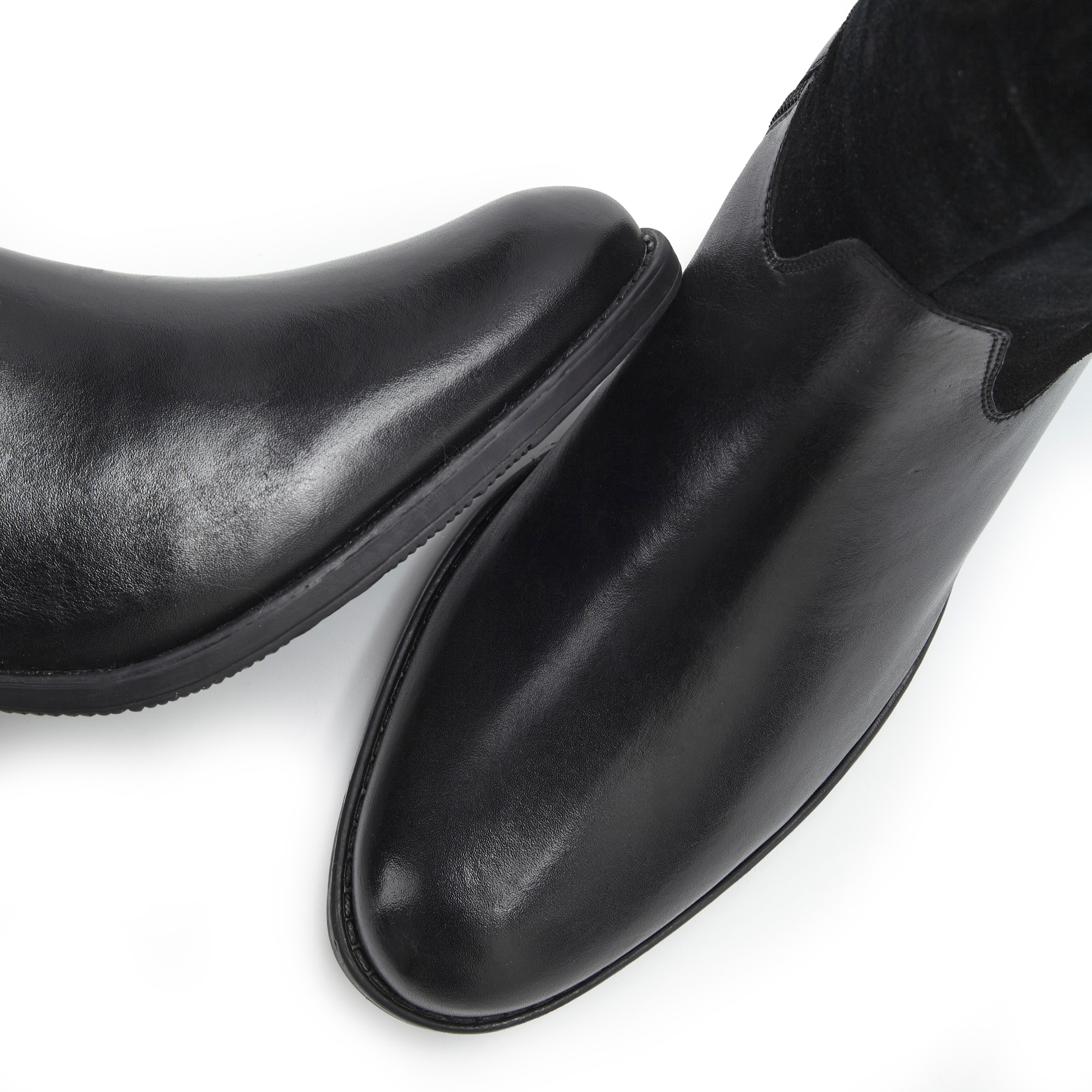 LASCANA Stiefel »Stiefelette,«  mit runder Schuhspitze, mit Reißverschluss, aus Leder