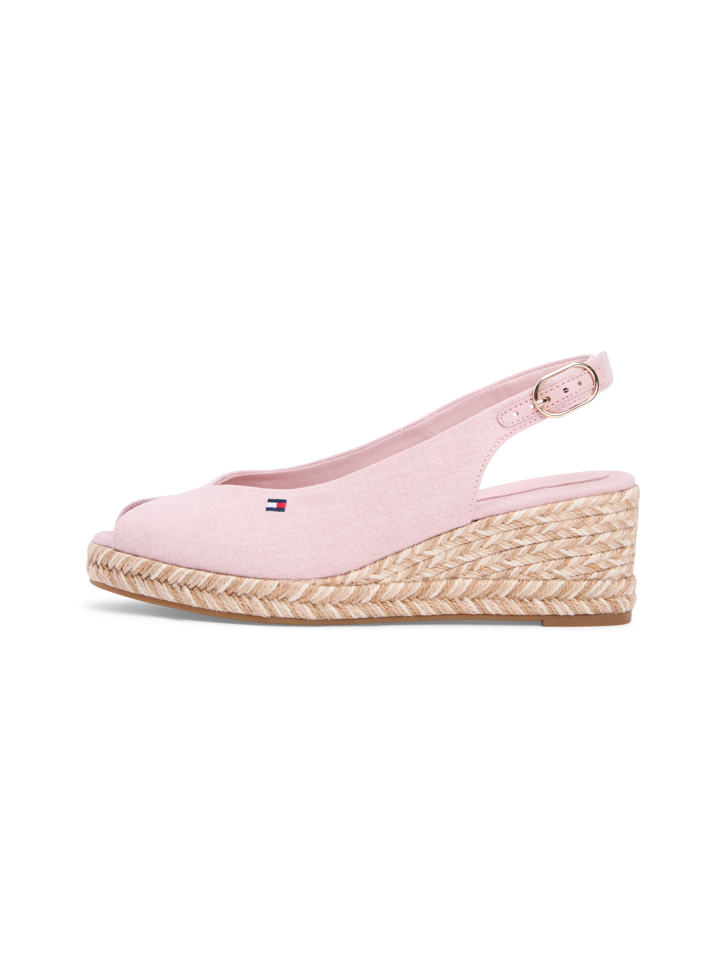 Tommy Hilfiger Keilsandalette »MID WEDGE ESPAD SLINGBACK SPECK«  Sommerschuh, Riemchensandale mit verstellbarem Riemchen
