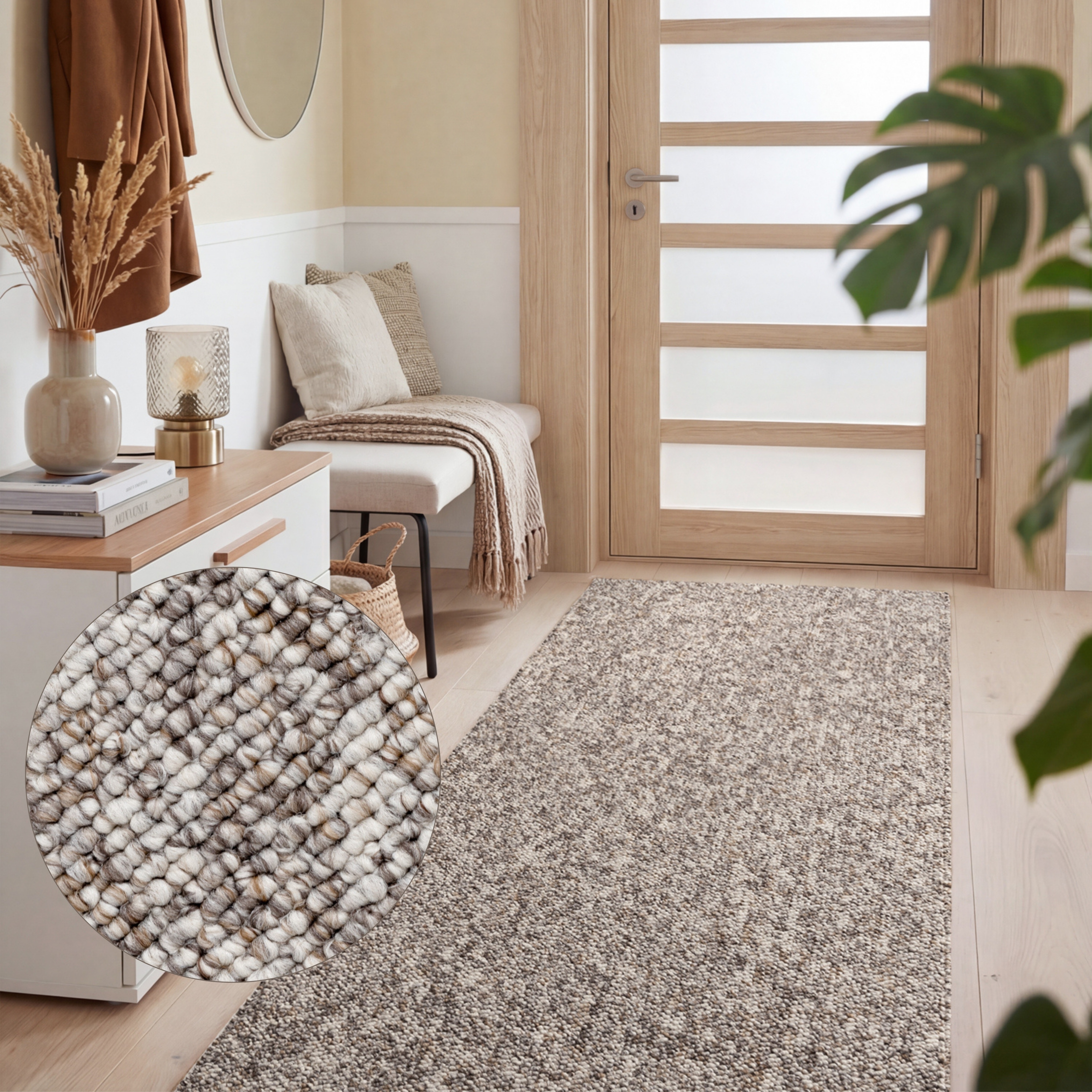 ELLE DECORATION Teppich "Rocco" rechteckig 10 mm Höhe Läufer, waschbar, Wohnzimmer, Esszimmer, Woll-Optik