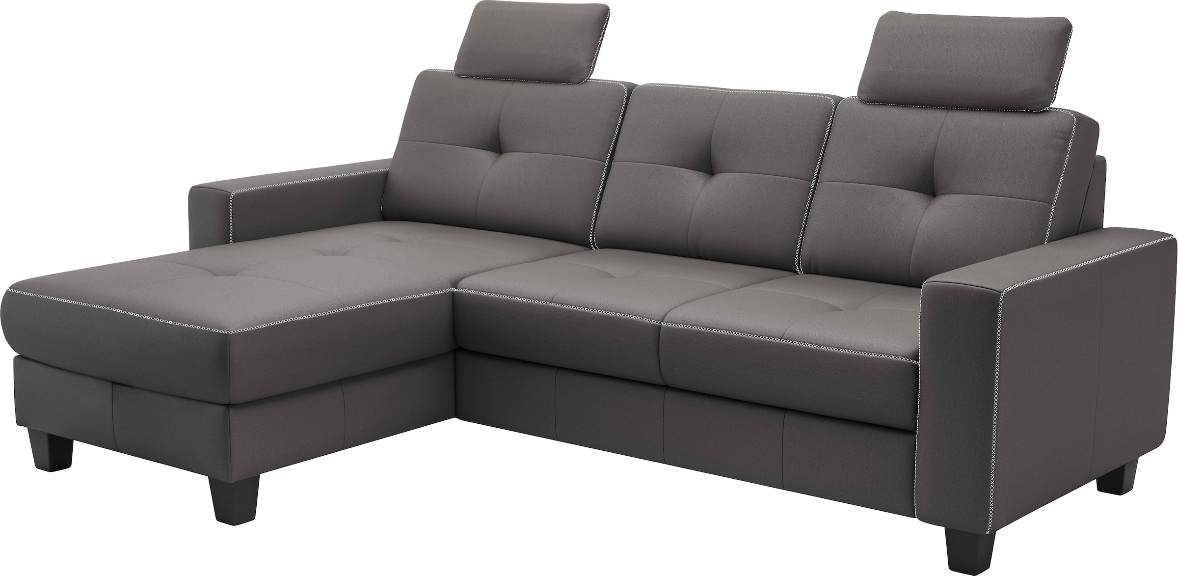 Places of Style Ecksofa »Varese«, wahlweise mit Bettfunktion und Bettkasten