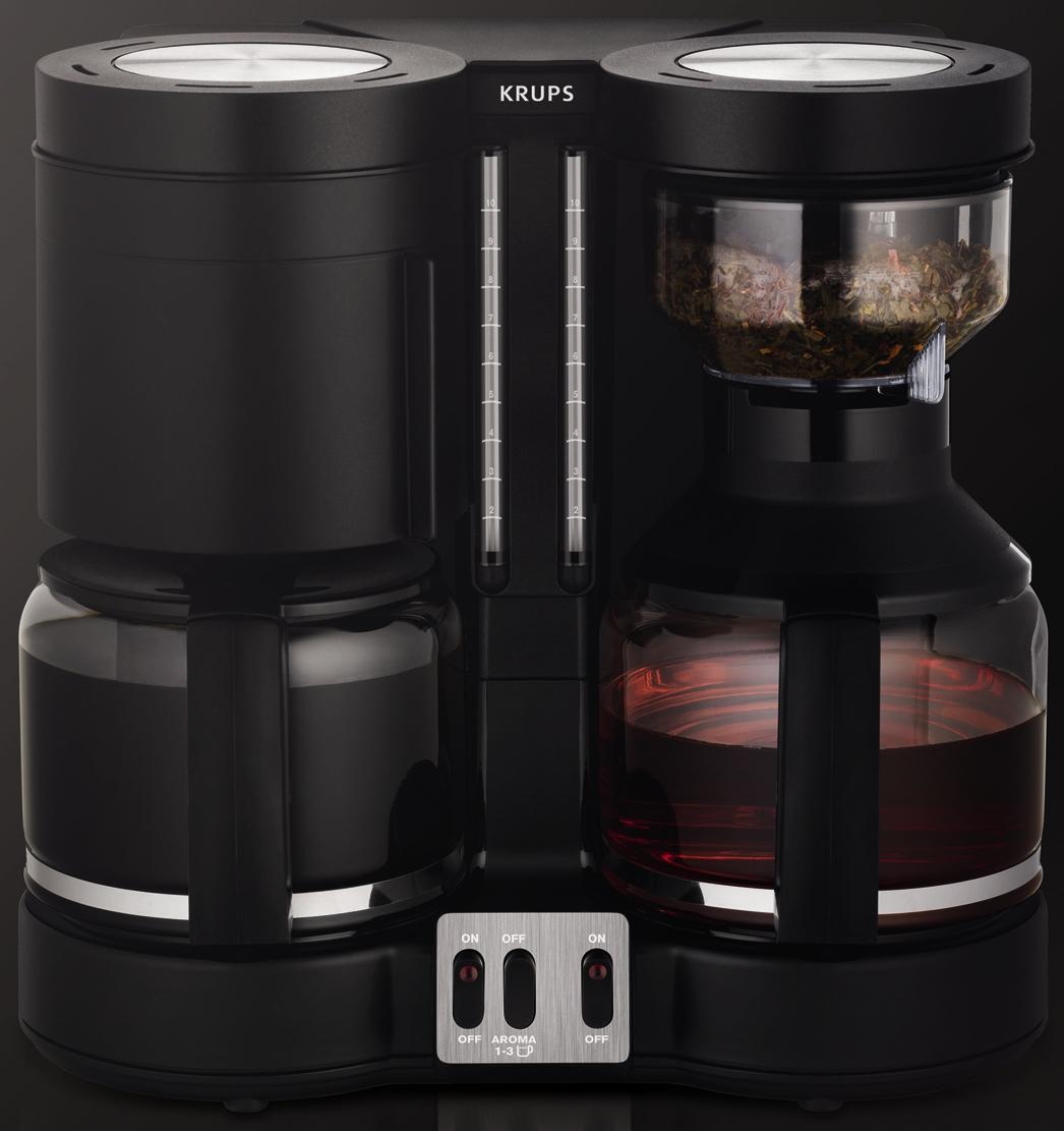 Krups Filterkaffeemaschine »KM8508 Duothek Plus«, 1 l Kaffeekanne, Papierfilter, 1x4, 1l Kaffeekanne, Papierfilter 1x4, Kombiautomat für Kaffee und Tee