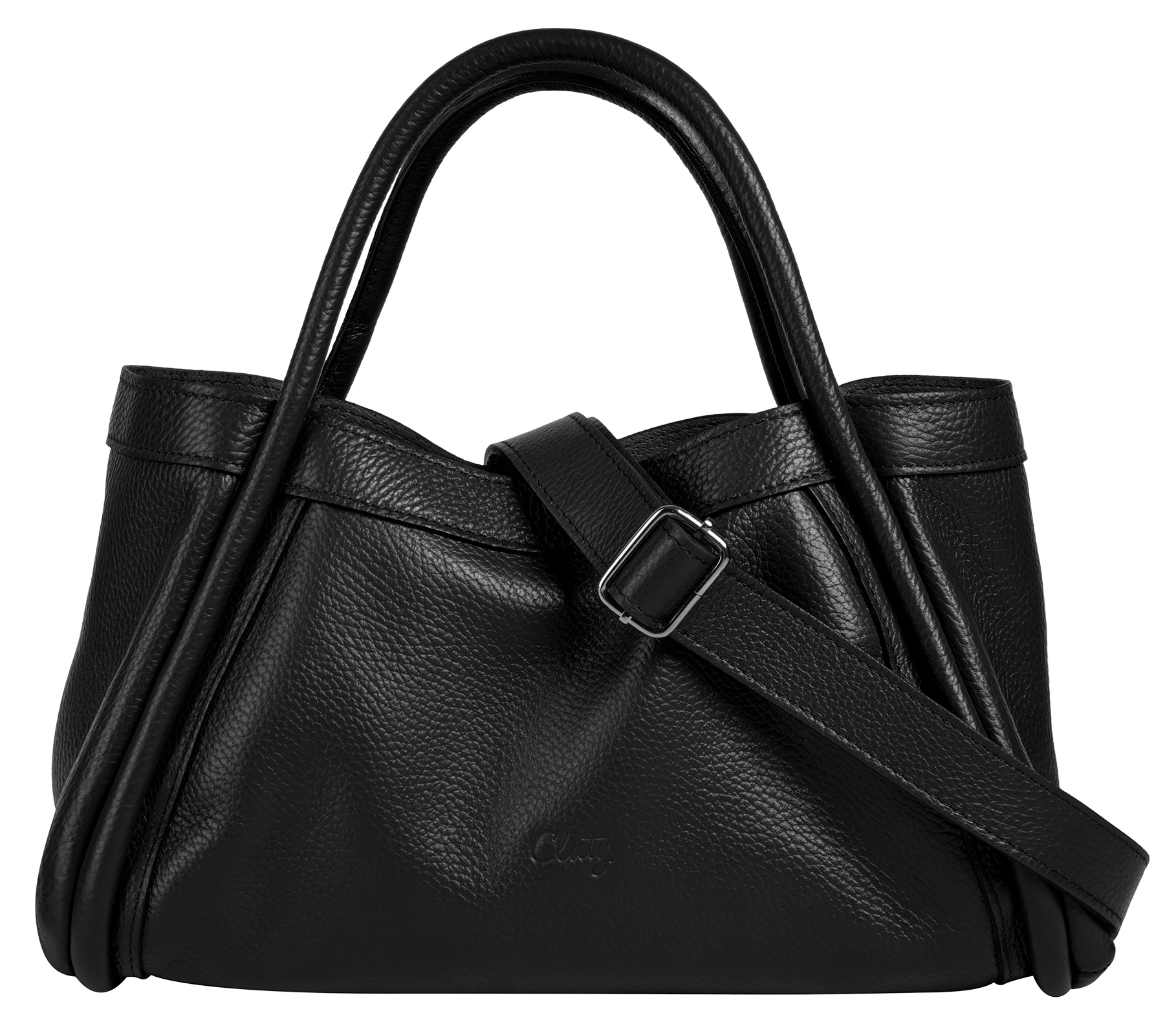 Cluty Henkeltasche »2 in 1«, echt Leder, Made in Italy