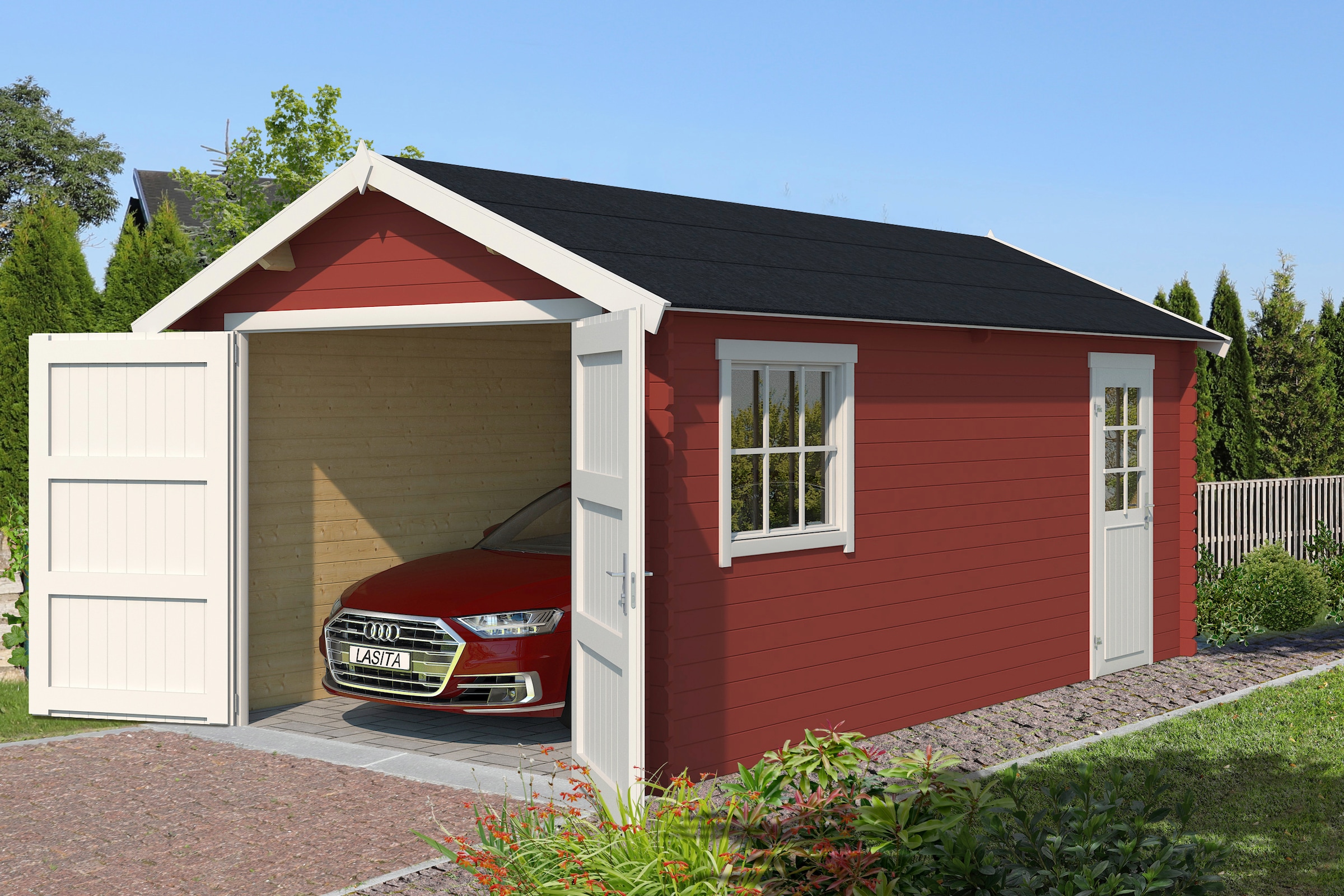 LASITA MAJA Garage "Dillon" BxT: 340x580 cm, 202 cm Einfahrthöhe