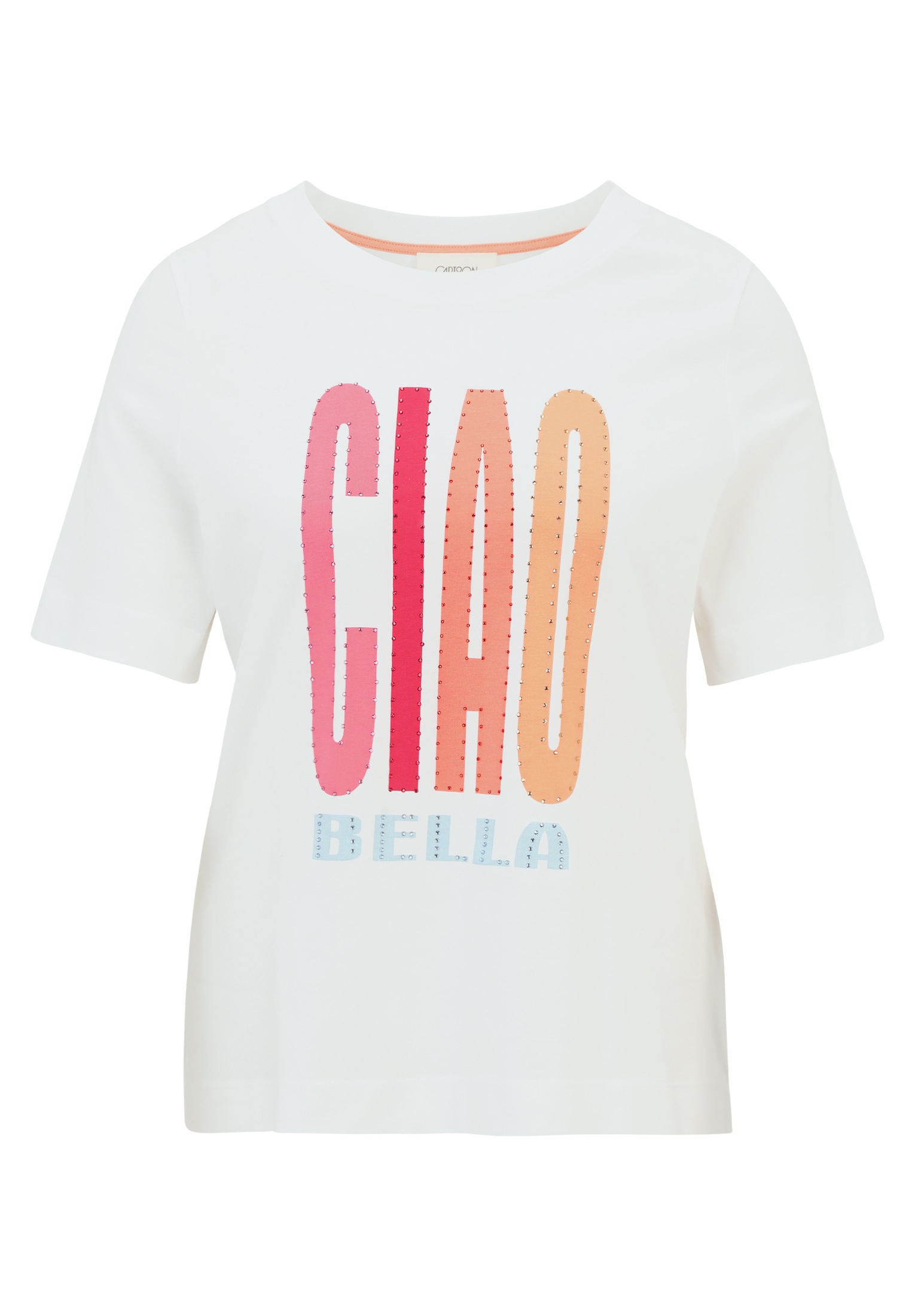 Cartoon Kurzarmshirt "Cartoon Damen Printshirt mit Rundhalsausschnitt", (1 günstig online kaufen