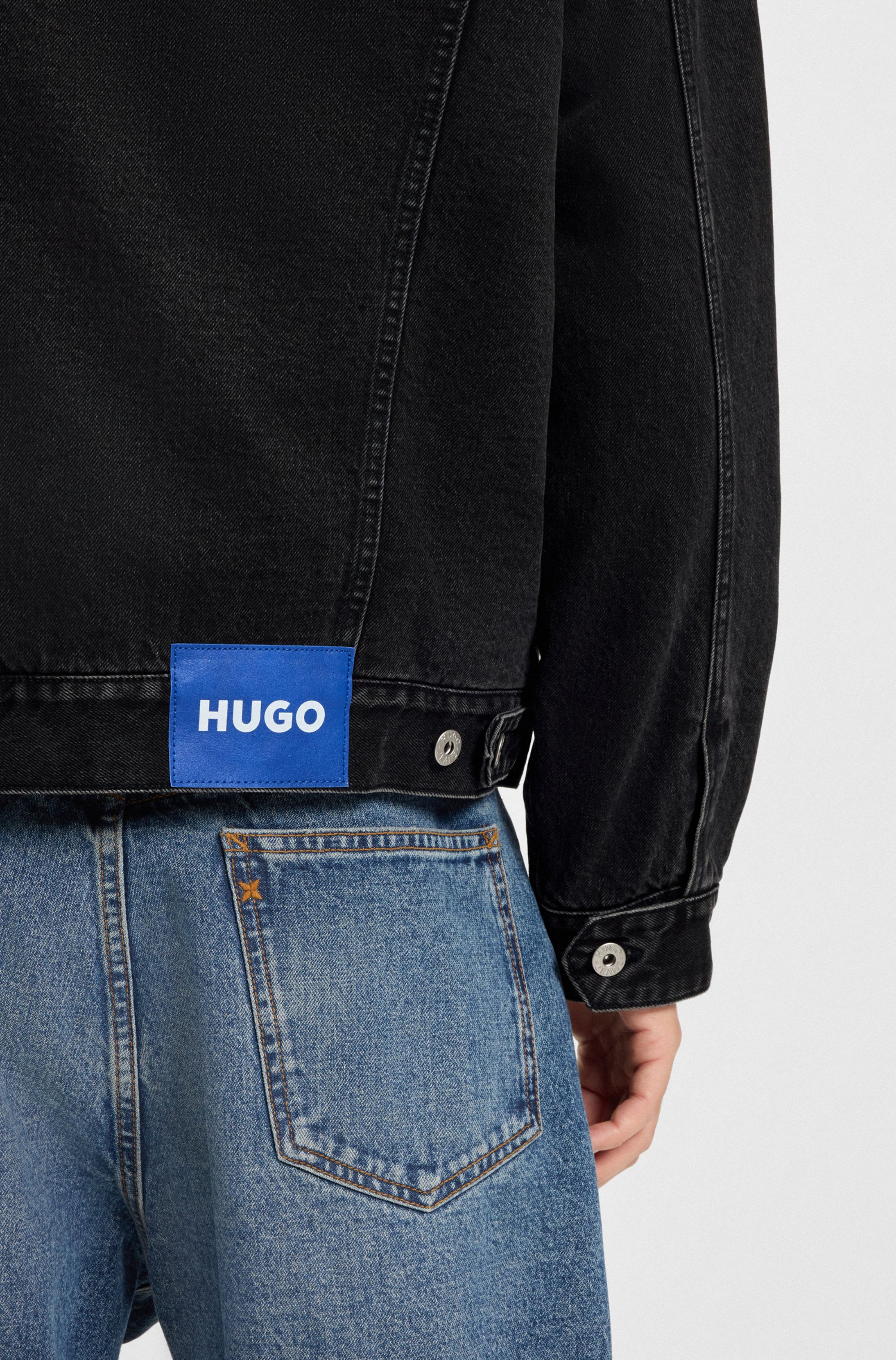 Thumbnail - HUGO Blue Jeansjacke "Dex" warm gefüttert, regular fit, stone washed