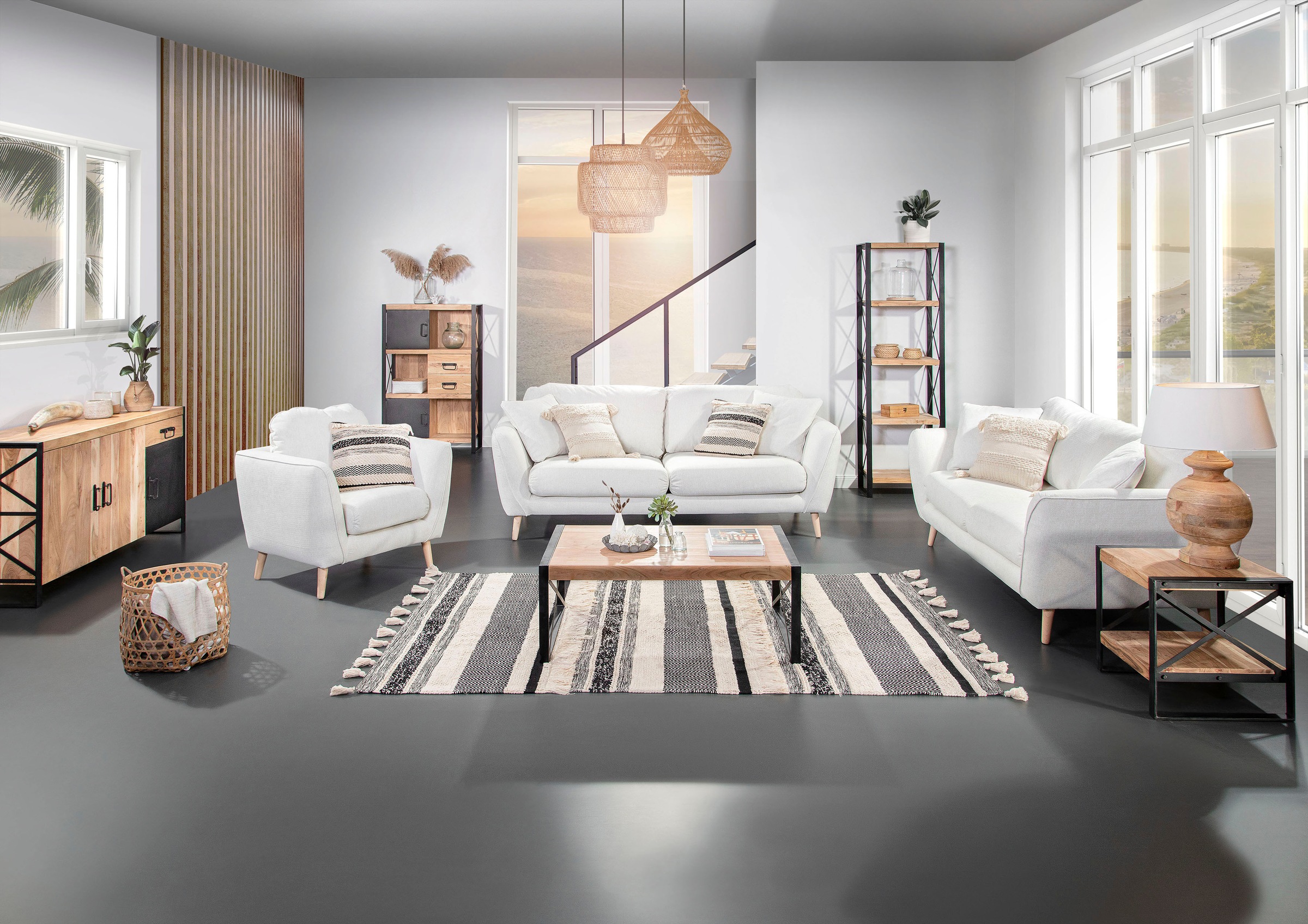 GUTMANN FACTORY Downtown Coffee Table Natural 110x71x41cm 3