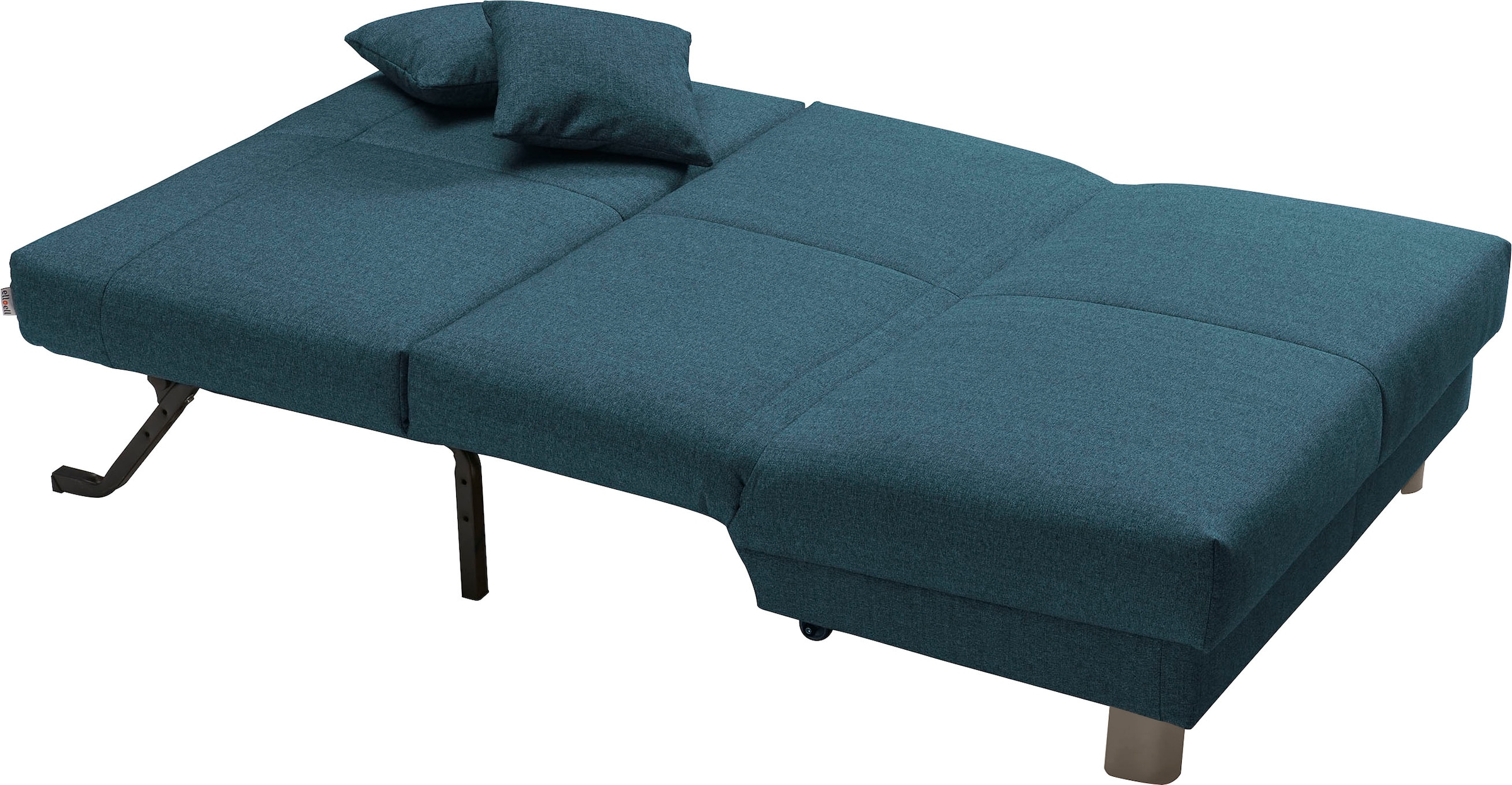 ell + ell Schlafsofa »Enny«, Liegefläche Breite 120 oder 140 cm, Liegehöhe 45 cm, Füße alufarben
