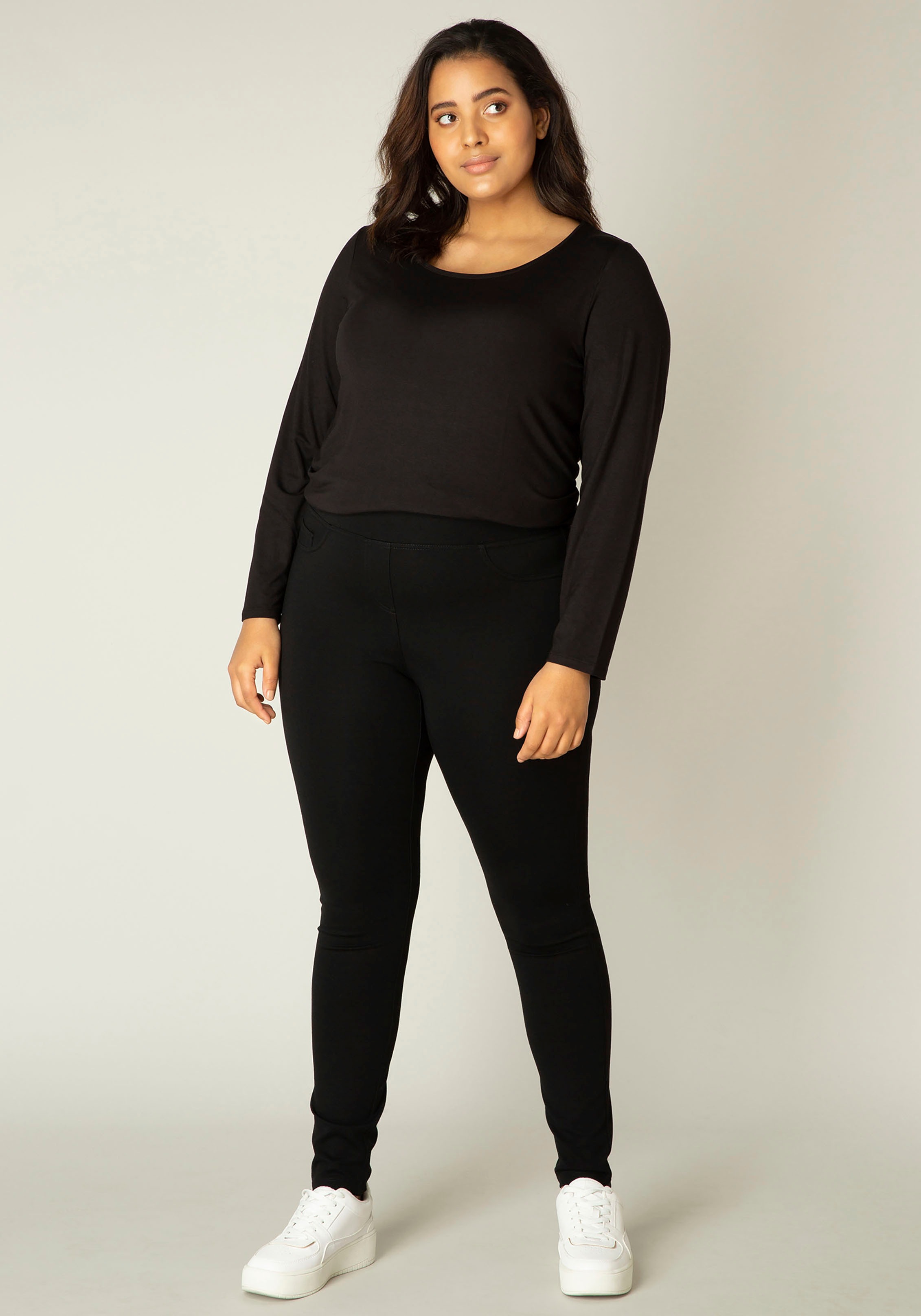 Thumbnail - Base Level Curvy Jeggings "Arnika", mit Badge