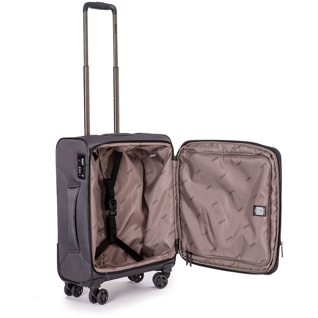 Stratic Weichgepäck-Trolley »Bendigo Light + S, black«, 4 Rollen