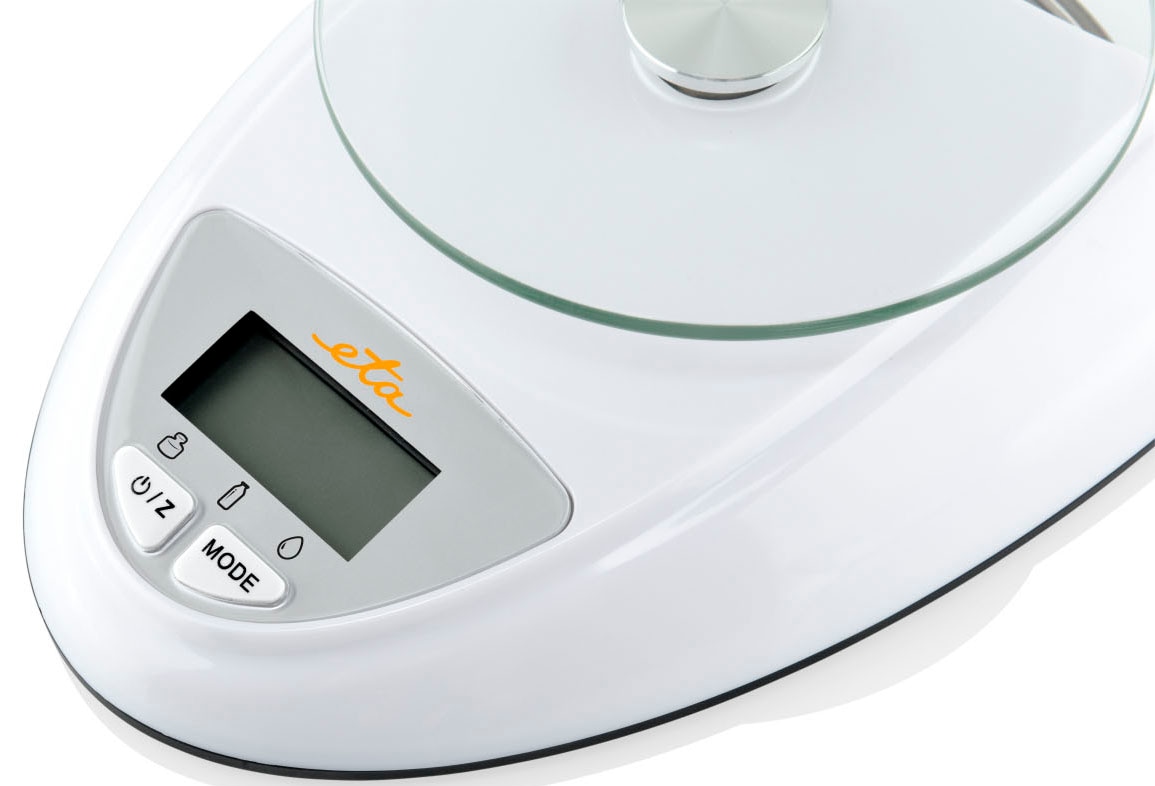 eta Küchenwaage »ETA777890000«, (1 tlg.), bis 5kg, Genauigkeit 1g, TARE, Touch-Steuerung