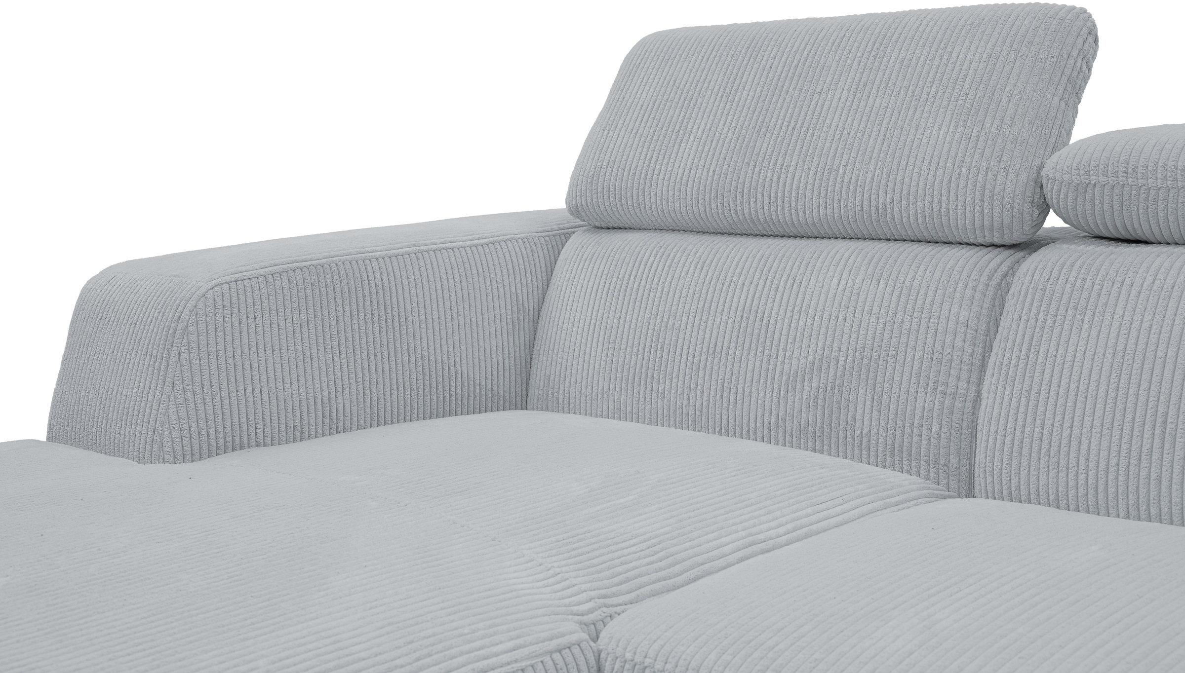 WERK2 Ecksofa »Cherry, modernes Sofa mit Komfortfunktionen, Breite 270cm, L-Form,«, bequem, mit verstellbaren Kopfteilen, Schlaffunktion und Bettkasten