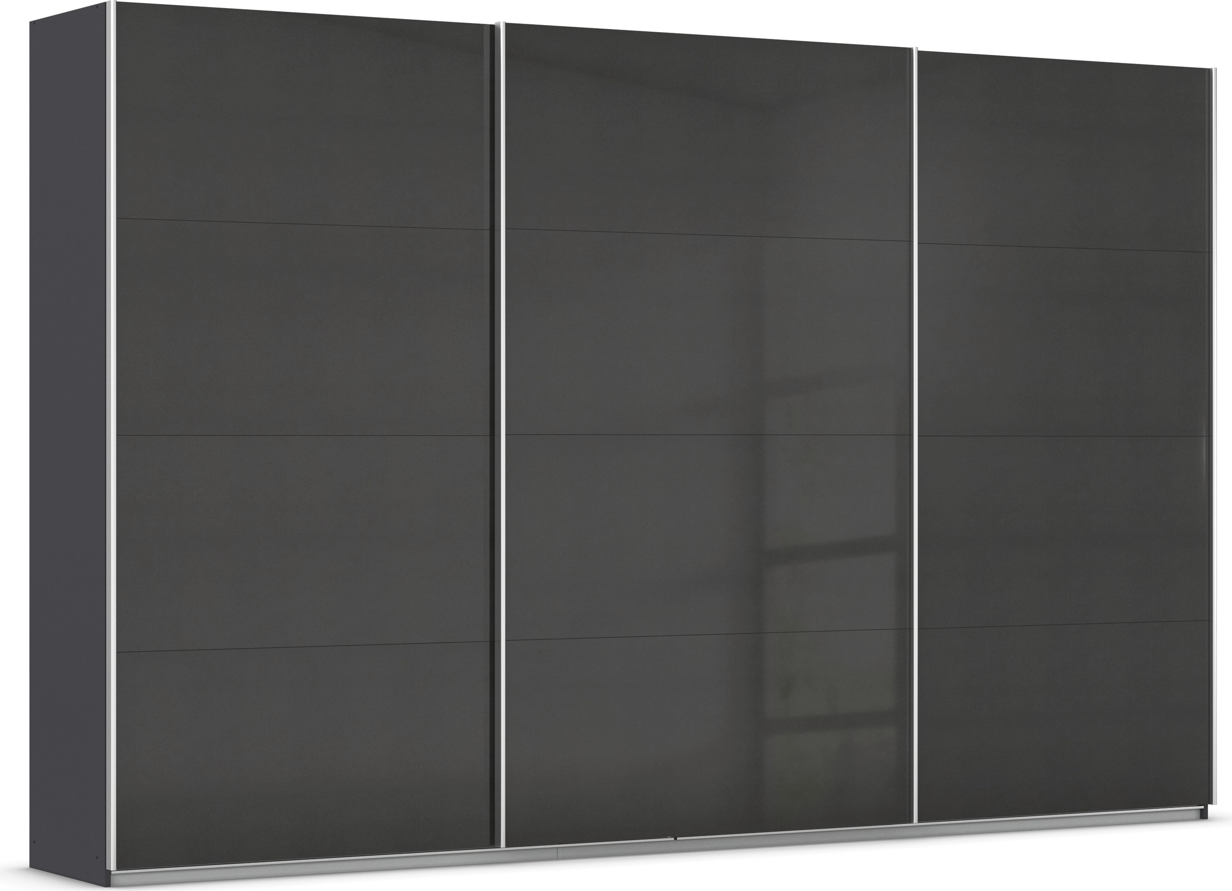 OTTO home Schwebetürenschrank "Kleiderschrank Schrank Garderobe AGORDO mit Dekor- oder Hochglanzfront" Breiten 203/271/315/360 cm in drei Griff-Farben - NEU: Farbe SCHWARZ, in 4 Breiten und 2 Höhen MADE IN GERMANY