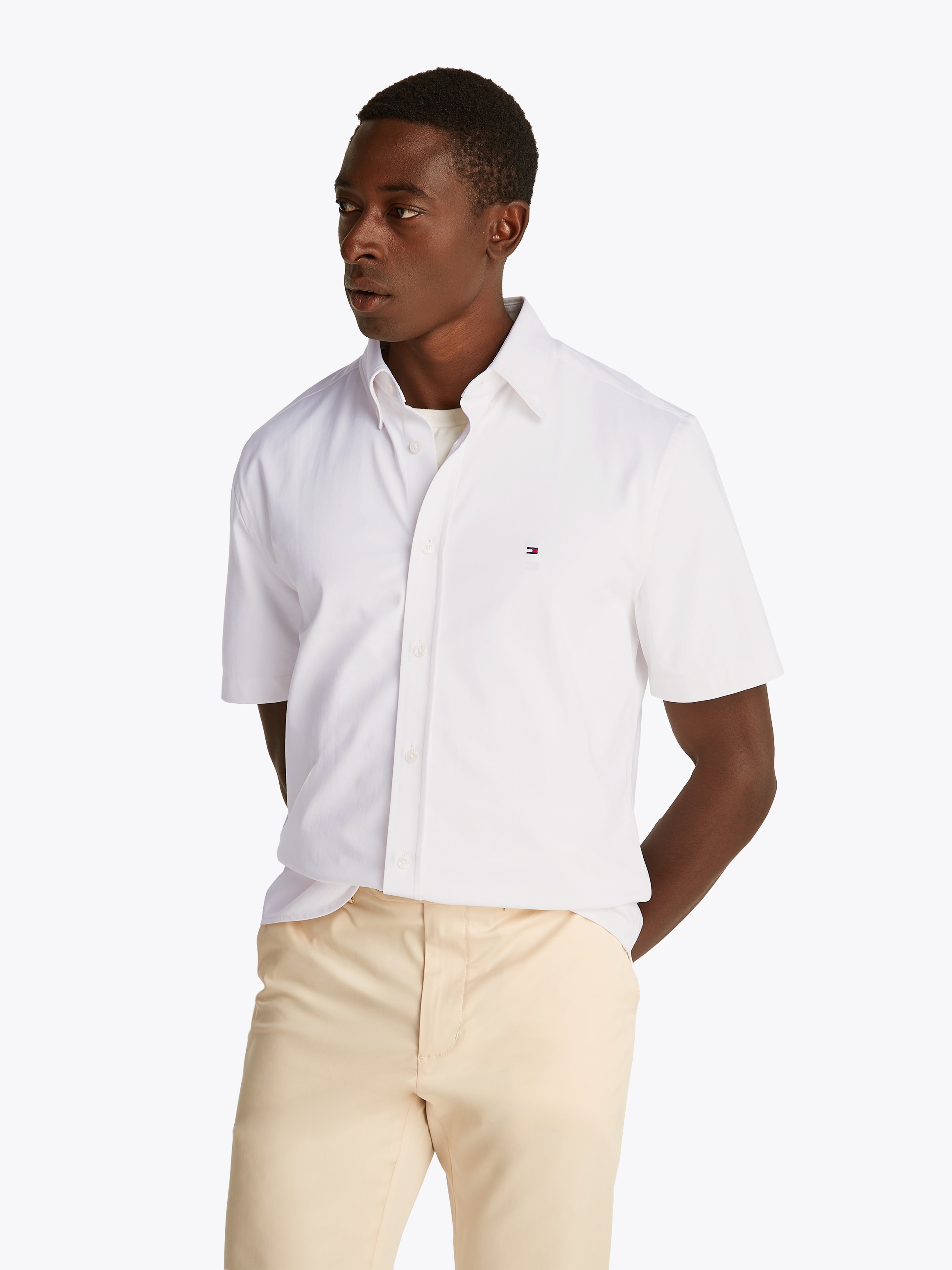 Tommy Hilfiger Kurzarmhemd "PERFORMANCE KNIT SOLID SS SHIRT" günstig online kaufen