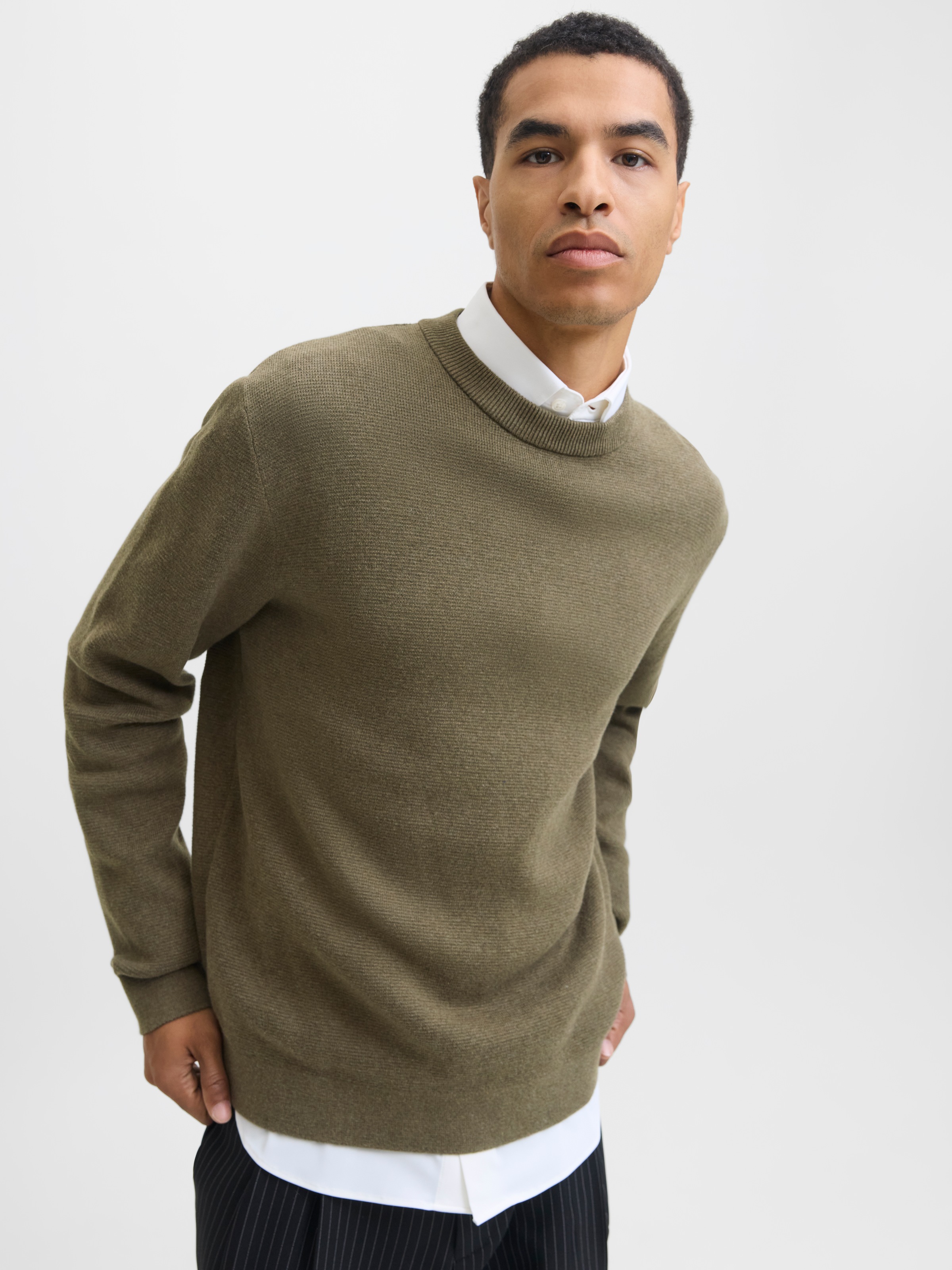 Jack & Jones Strickpullover "JPRBLAMILANO STITCH KNIT CREW NECK SN" günstig online kaufen
