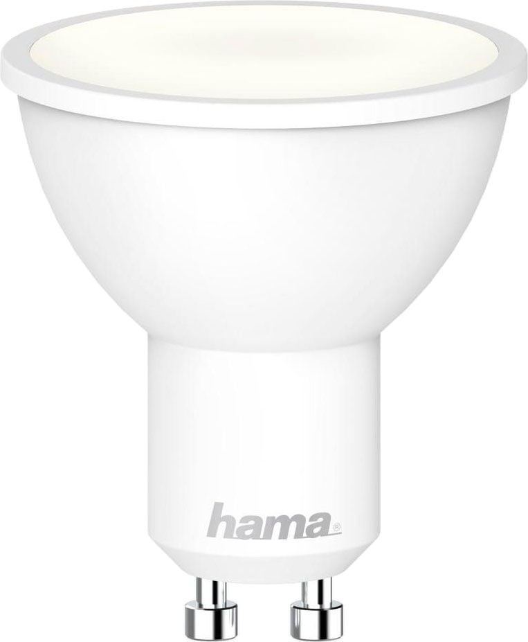 Hama LED-Leuchtmittel »WLAN LED Lampe, GU10,5W, für Sprachsteuerung, Appsteuerung, Weiß«, GU10