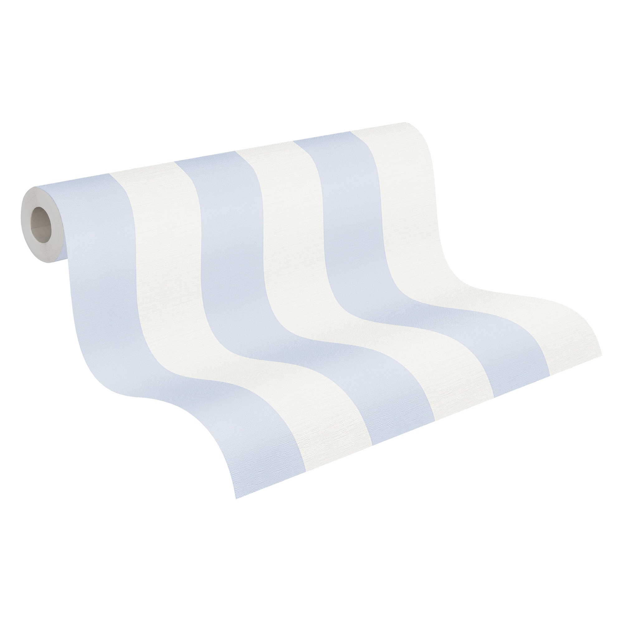 A.S. Création Vliestapete "Landhaustapete mit Streifen" gemustert matt neutral geprägt Babyblau Tapeten Wohnzimmer Schlafzimmer Küche modern Flur Design Büro