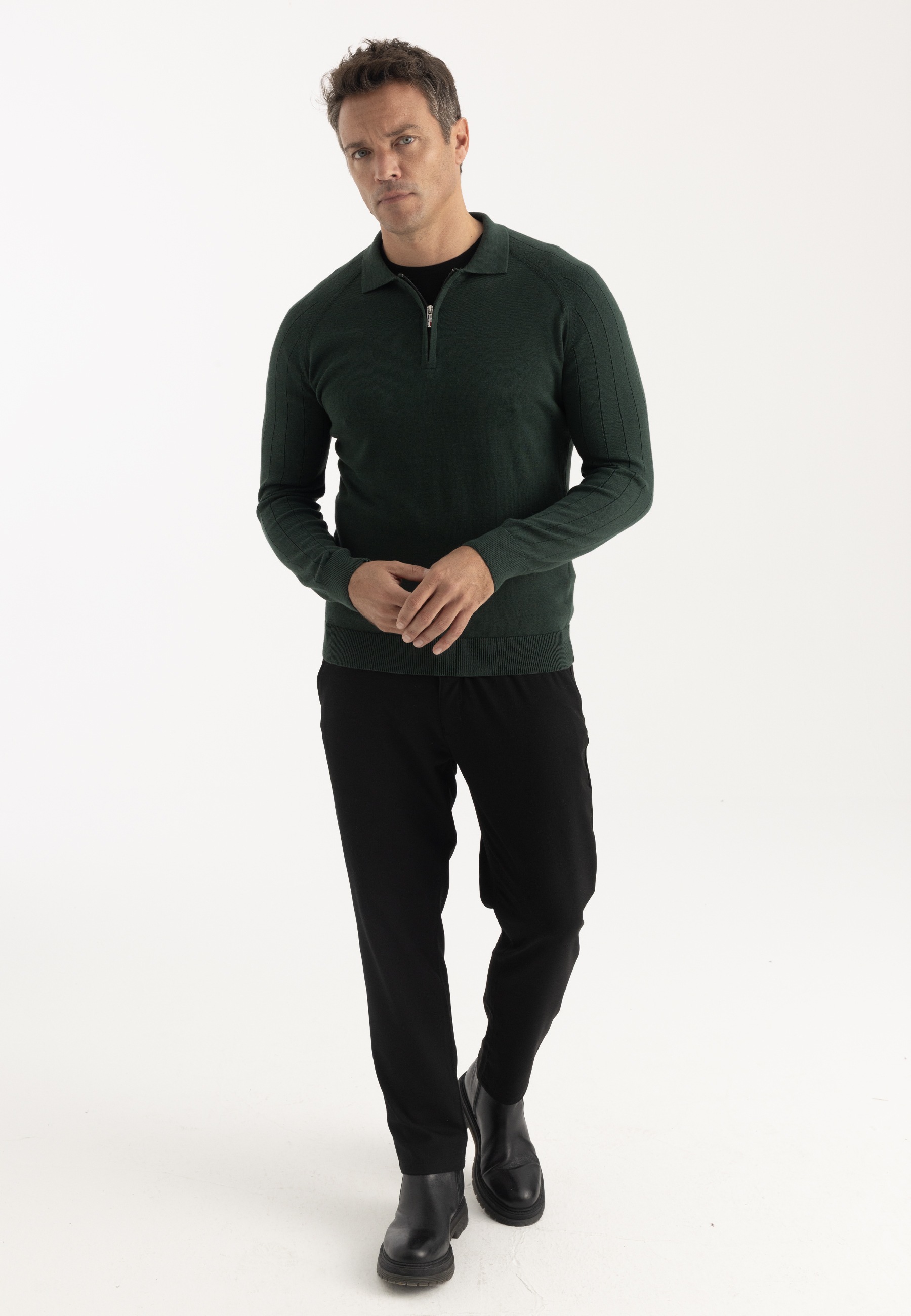 Felix Hardy Polokragenpullover »Pullover mit Polokragen und Reißverschluss«