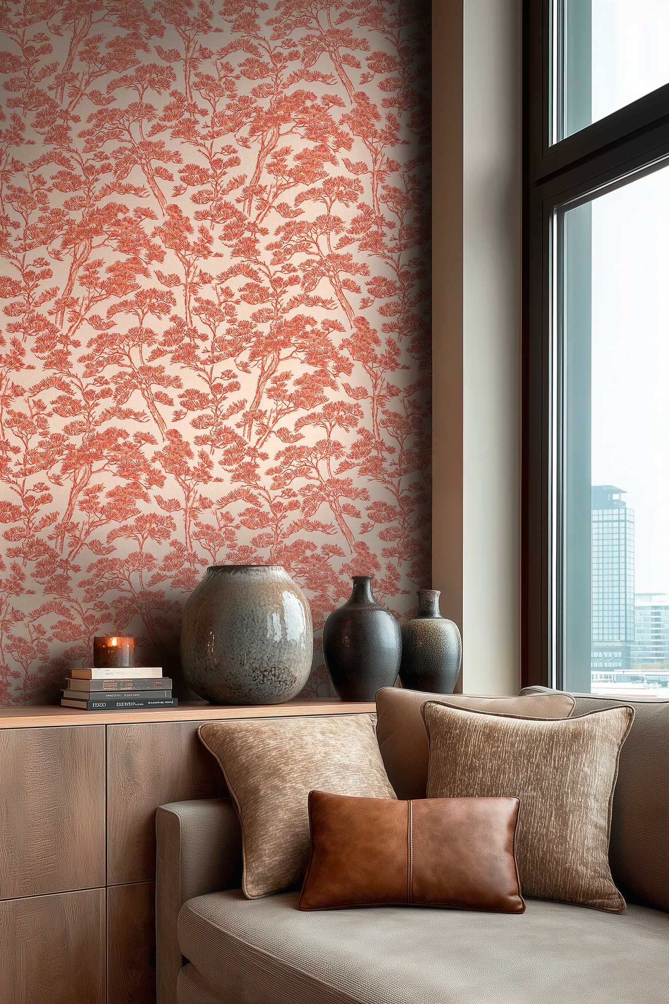 living walls Vliestapete »Vibes & Styles Lin – Zen Branches Vliestapete« floral leicht strukturiert inspiriertes Baumdesign mit feinen Linien und dezenter Struktur