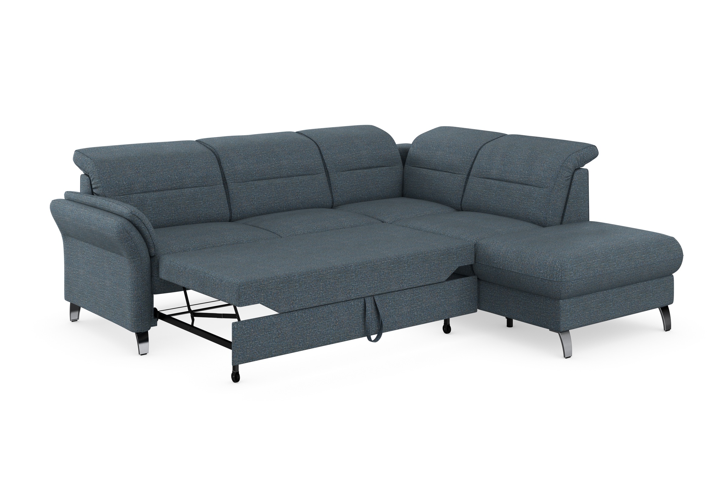 sit&more Ecksofa »Grenoble L-Form mit Federkern«, wahlweise mit Bettfunktion, Bettkasten, Arm- und Kopfteilverstellung