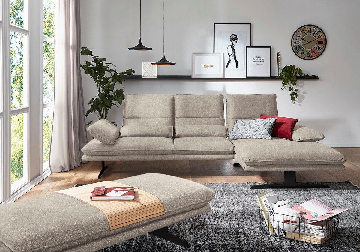 W.SCHILLIG Ecksofa "broadway, Designsofa mit tollem Sitzkomfort", Sitztiefe günstig online kaufen