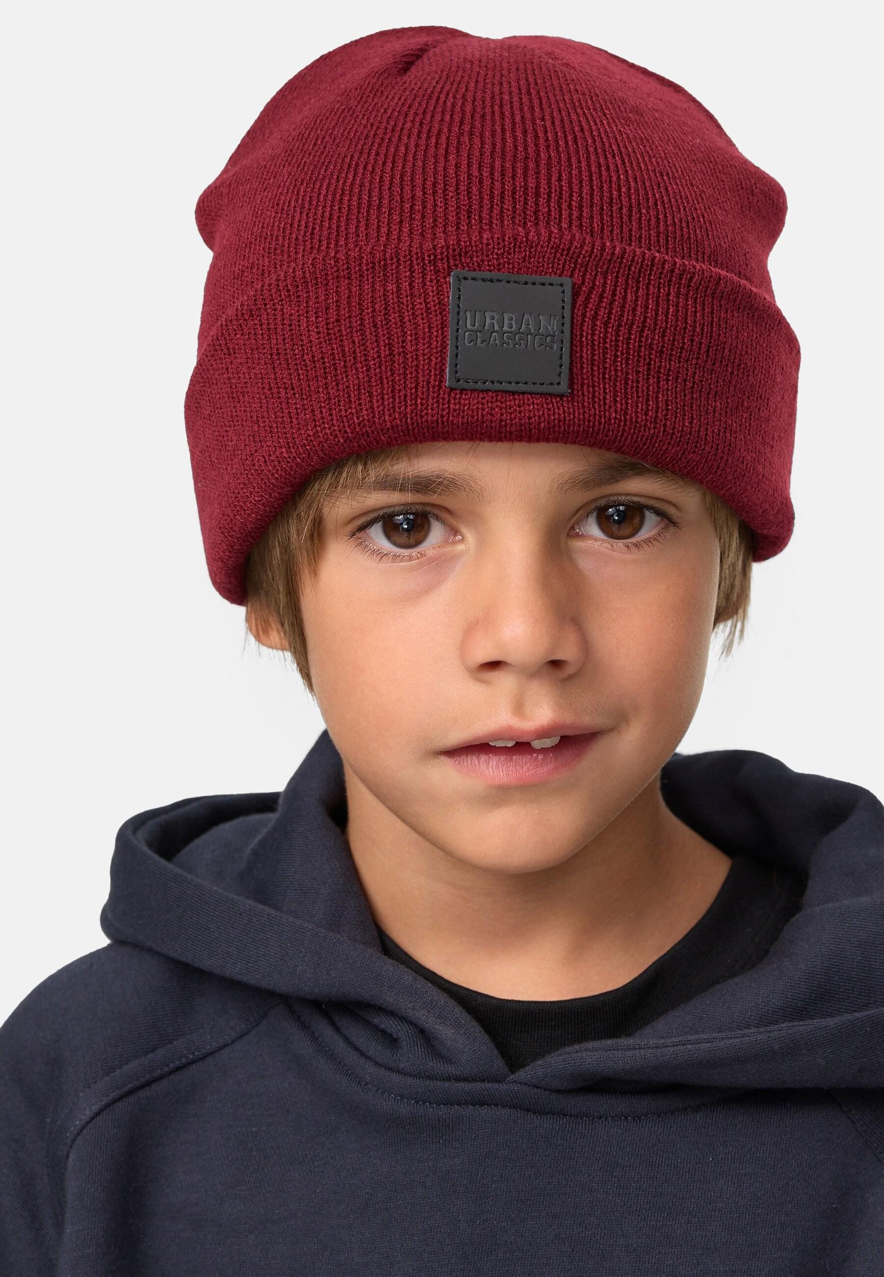 URBAN CLASSICS Beanie »Urban Classics Damen Logopatch Beanie Kids 2-Pack«, (1 St.)