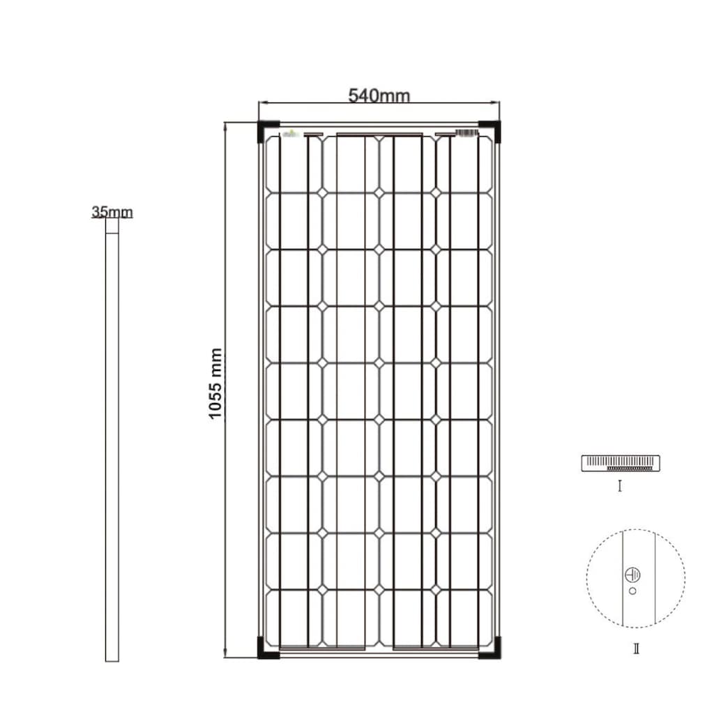 offgridtec Solarmodul »SPR-100 120W 12V High-End Solarpanel«