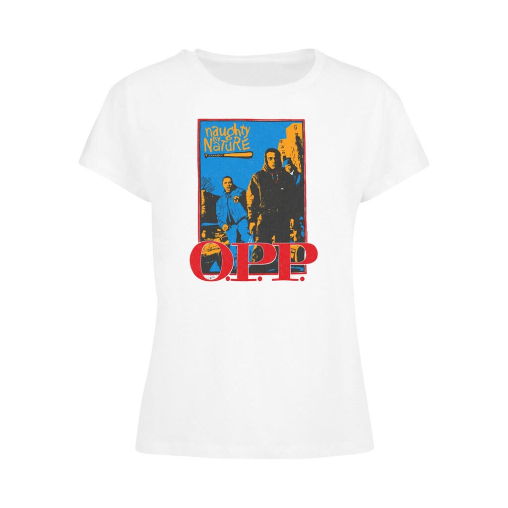 Merchcode T-Shirt »Merchcode Damen Ladies Naughty By Nature - OPP Vint Box Tee«, (1 tlg.)