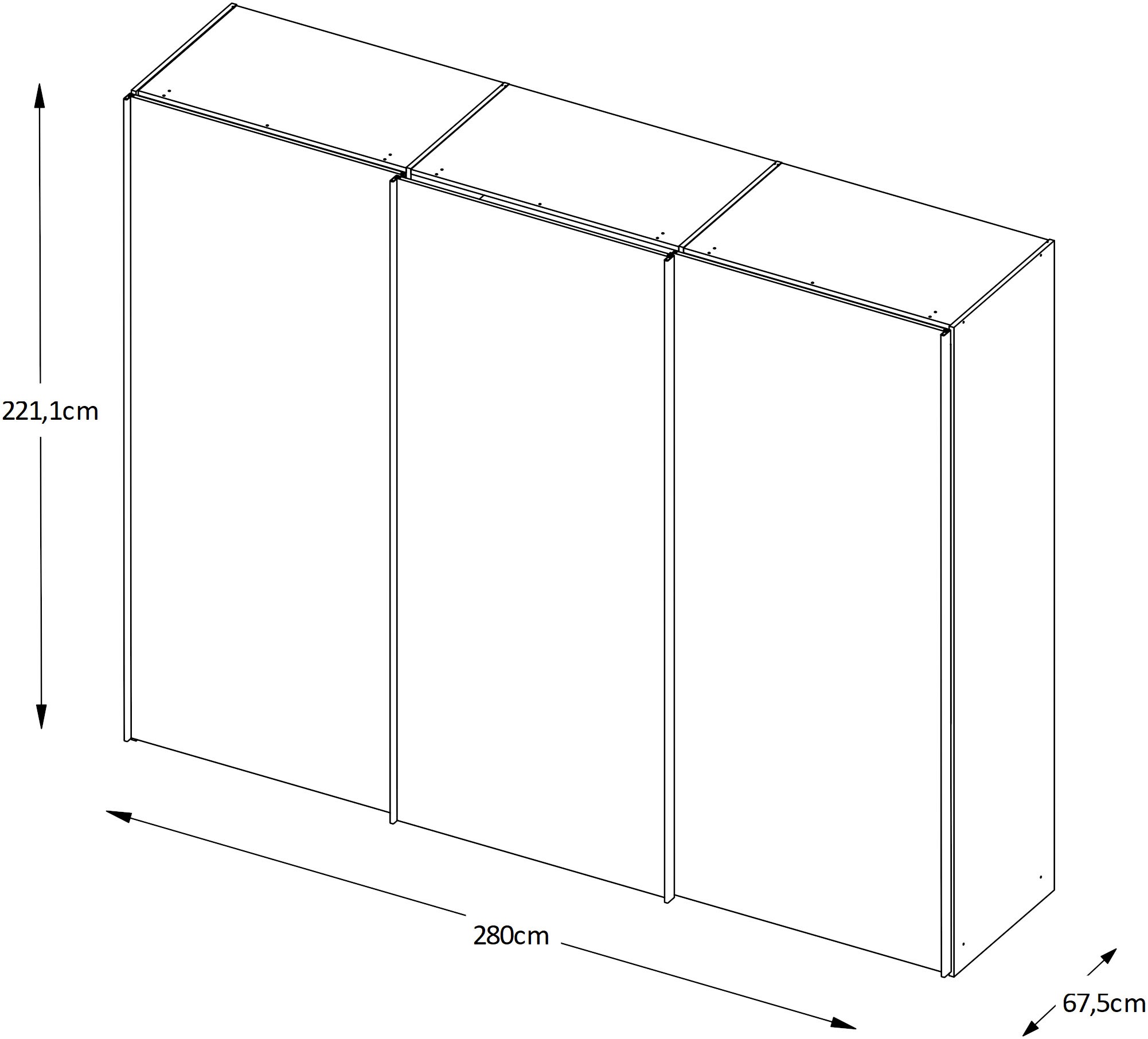 STAUD Schwebetürenschrank »Includo Glas, Made in Germany«
