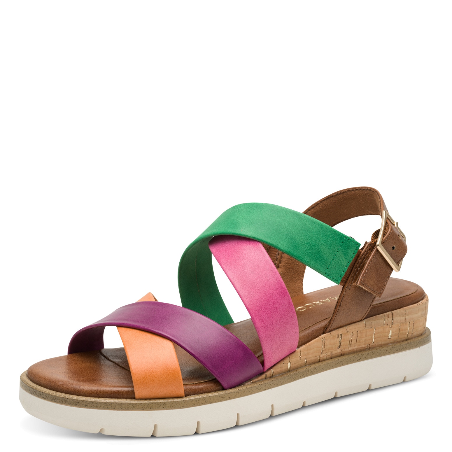 MARCO TOZZI Keilsandalette Plateau, Riemchensandale in farbenfroher Gestalt günstig online kaufen