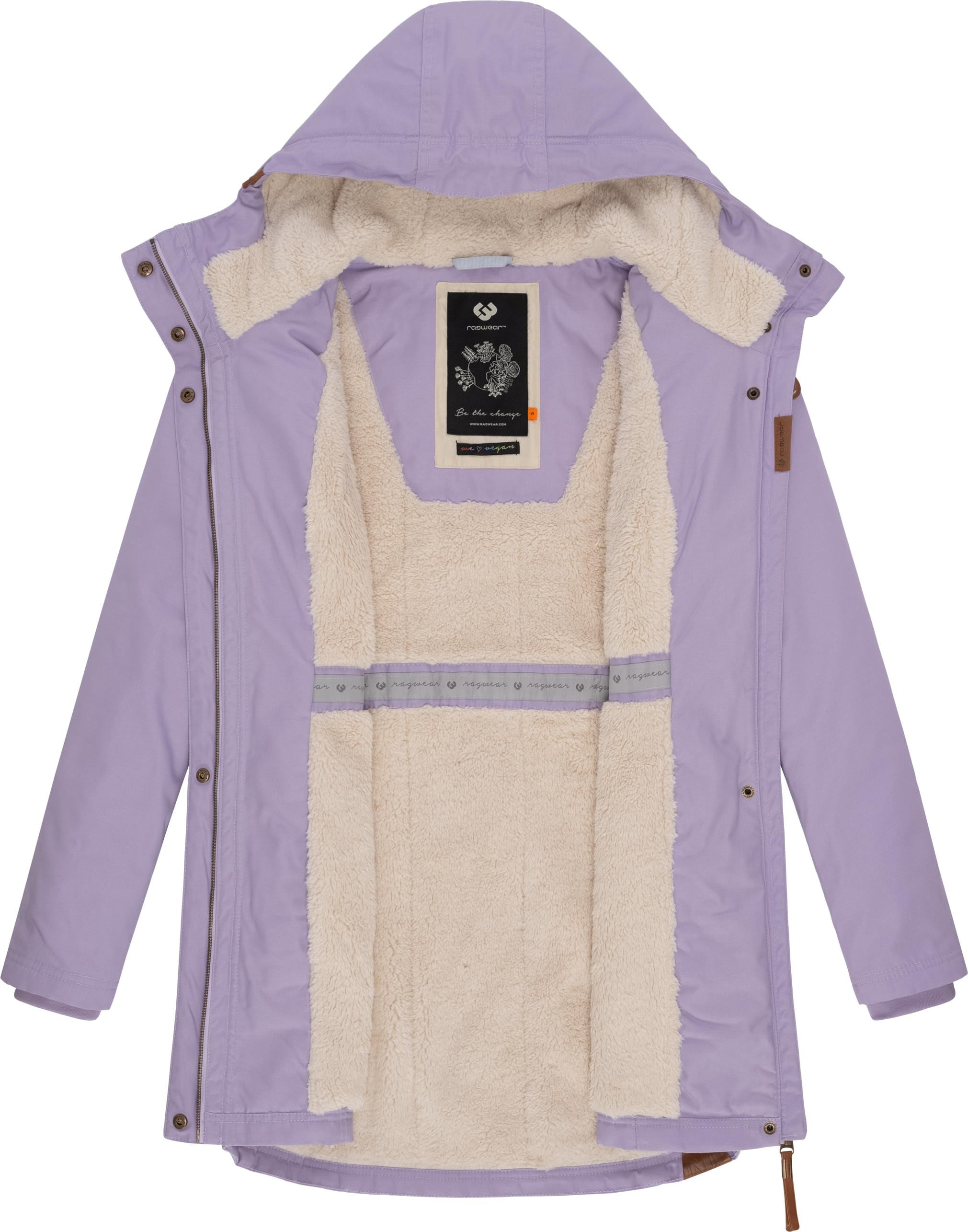 Ragwear Wintermantel »Elsie«, stylischer Winterparka mit Kapuze und Teddyfleece