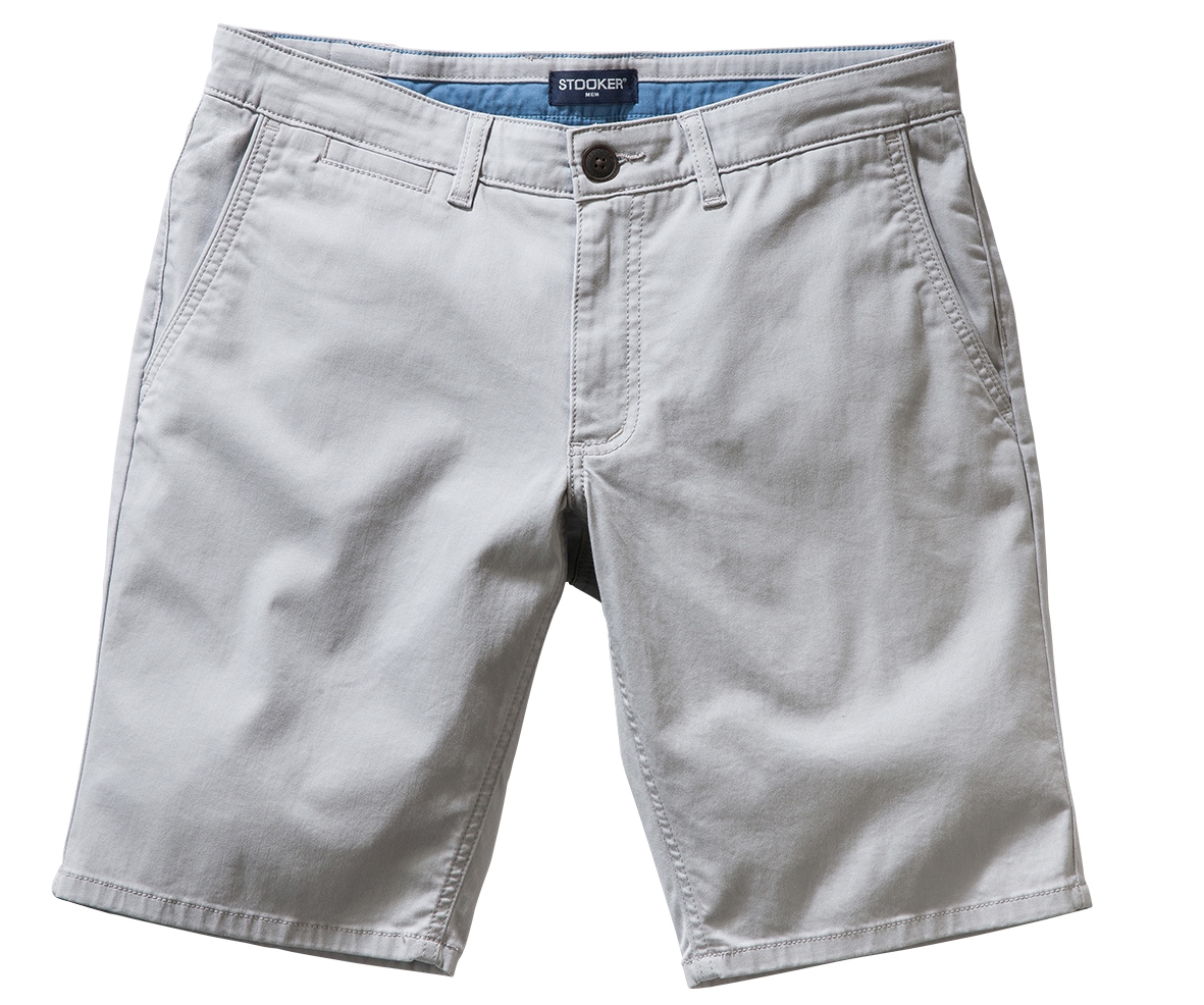 Stooker Men 5-Pocket-Jeans »Chinobermuda Bermuda«, Comfort Slim Fit Casual Clean Wash Twill Coloured für Herren