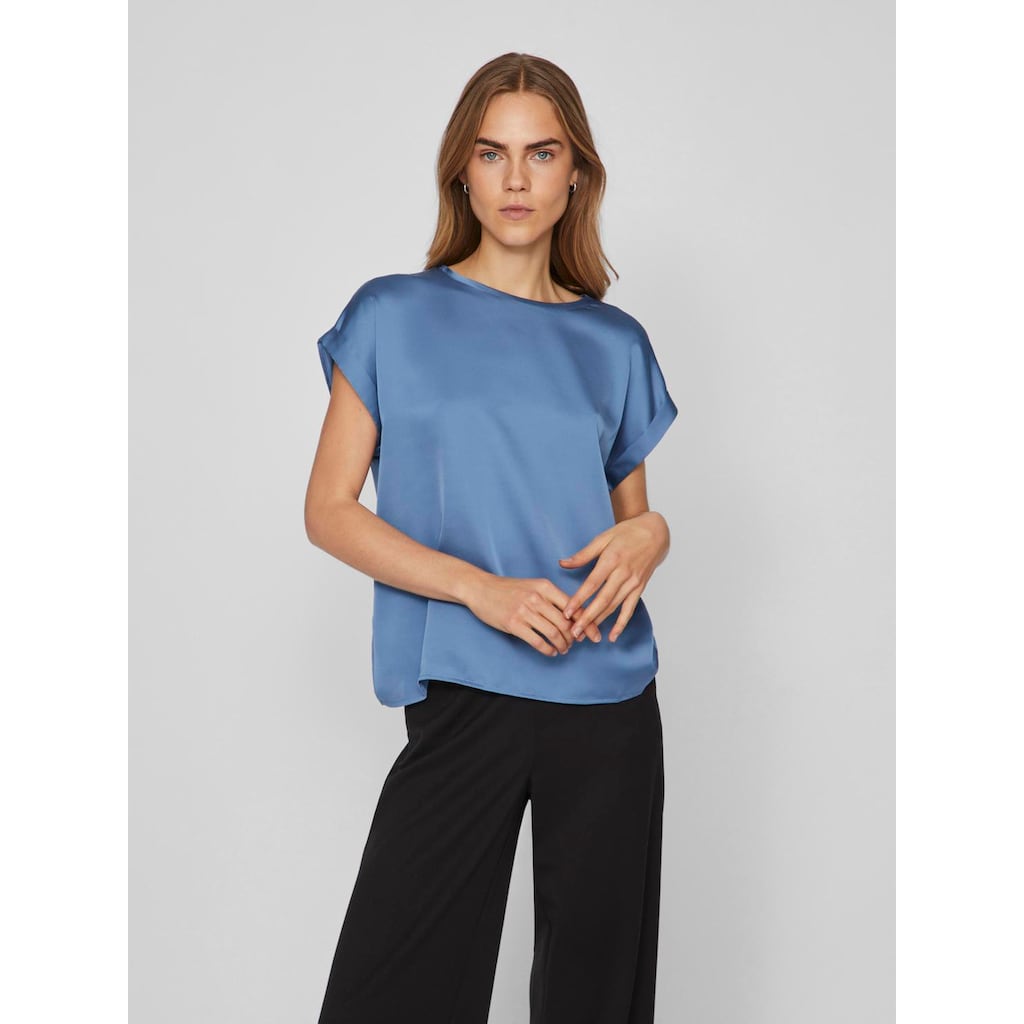 Vila Kurzarmshirt »VIELLETTE S/S SATIN TOP - NOOS«