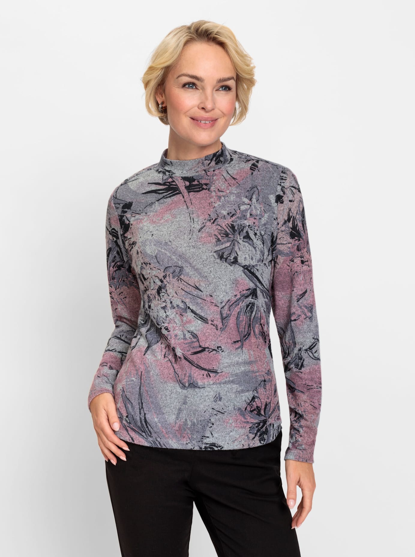 Classic Stehkragenshirt »Winter-Shirt«, (1 tlg.)