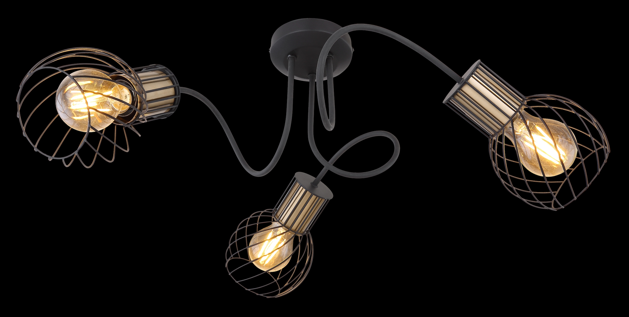 GLOBO LIGHTING Deckenleuchte »ARGUSTO«, Leuchtmittel E27 | ohne Leuchtmittel, Deckenlampe/Wohnzimmer/Schlafzimmer/modern