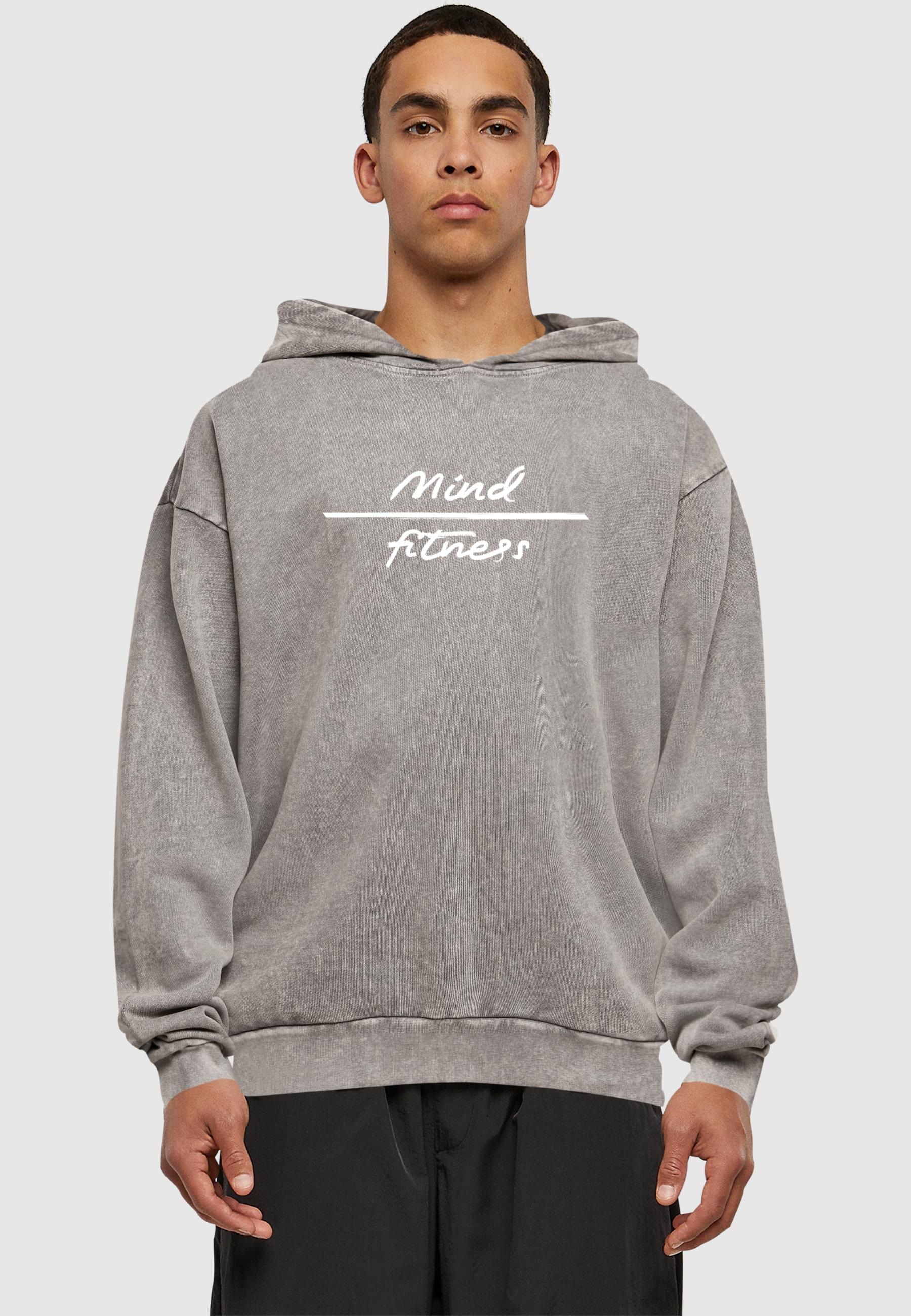 Merchcode Kapuzensweatshirt »Merchcode Mind Fitness Acid Washed Oversized Hoodie«, (1 tlg.)