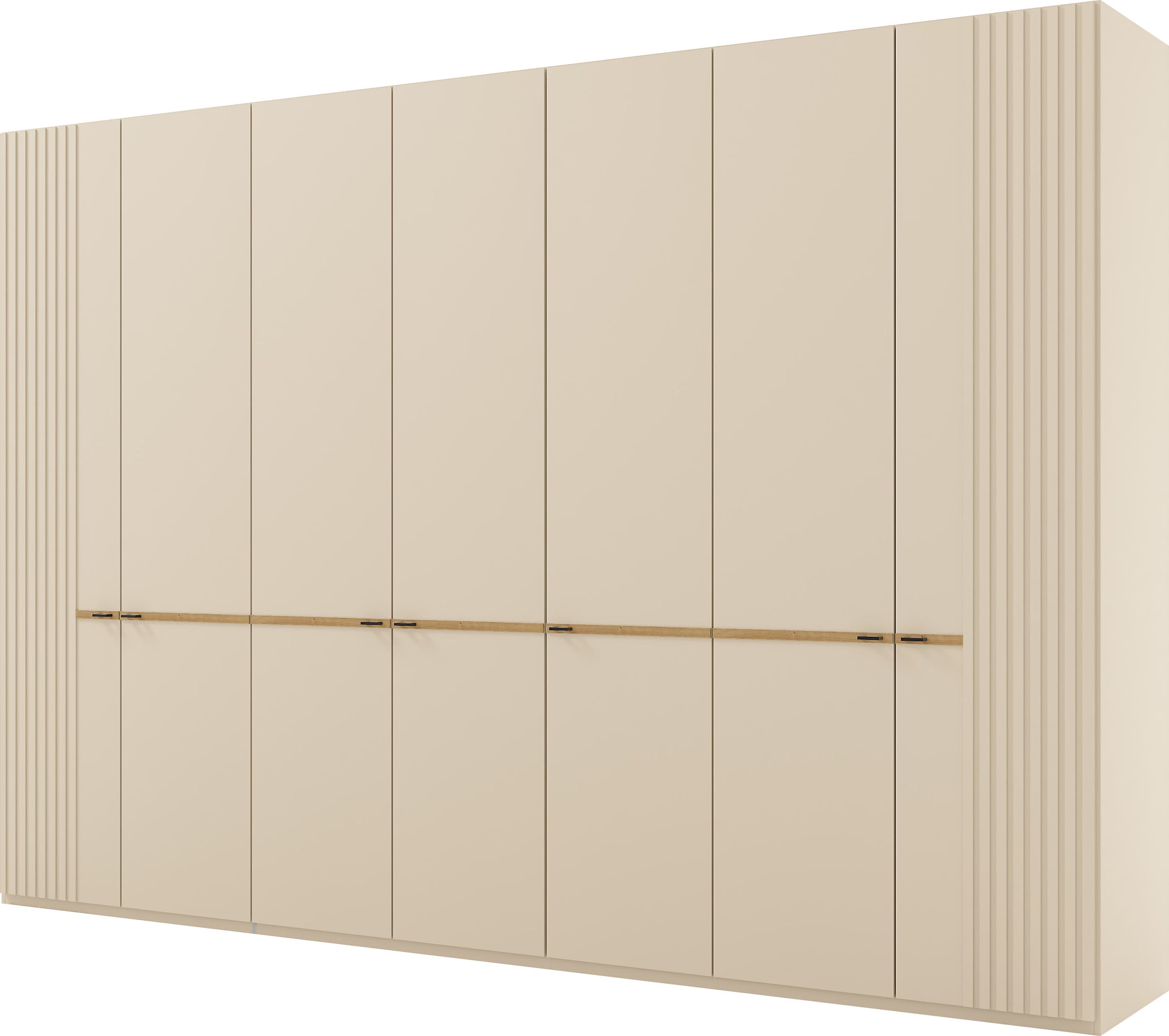 Musterring Kleiderschrank "Isabelle" Lamellen in Korpusfarbe, Griffe in schwarz, versch. Größen und Farben